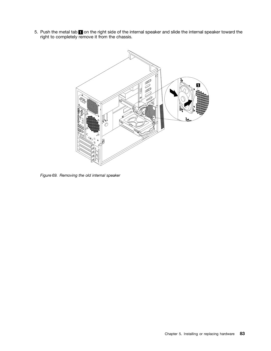 Lenovo 10AB000KUS manual Removing the old internal speaker 