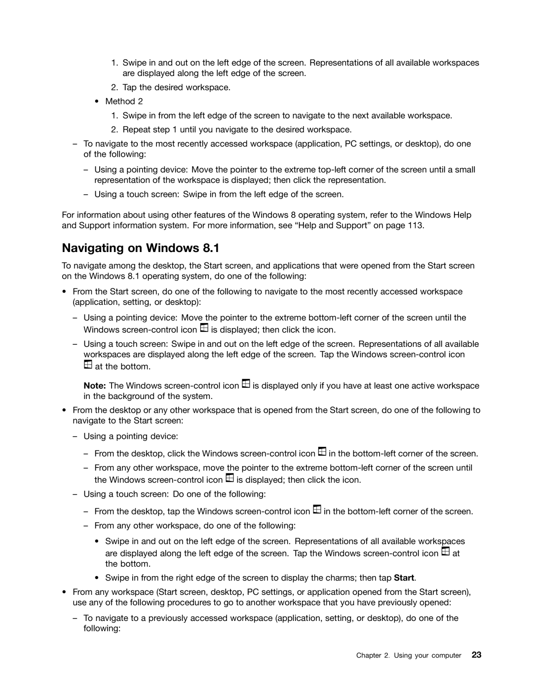 Lenovo 10AC0011US, 10AD0006US, 10AF0005US manual Using your computer 