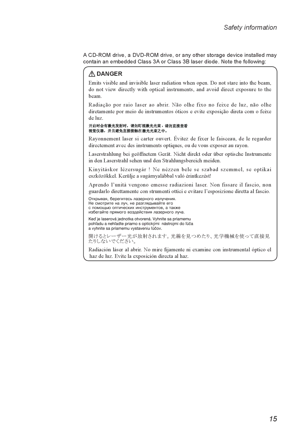 Lenovo 11 manual Safety information 