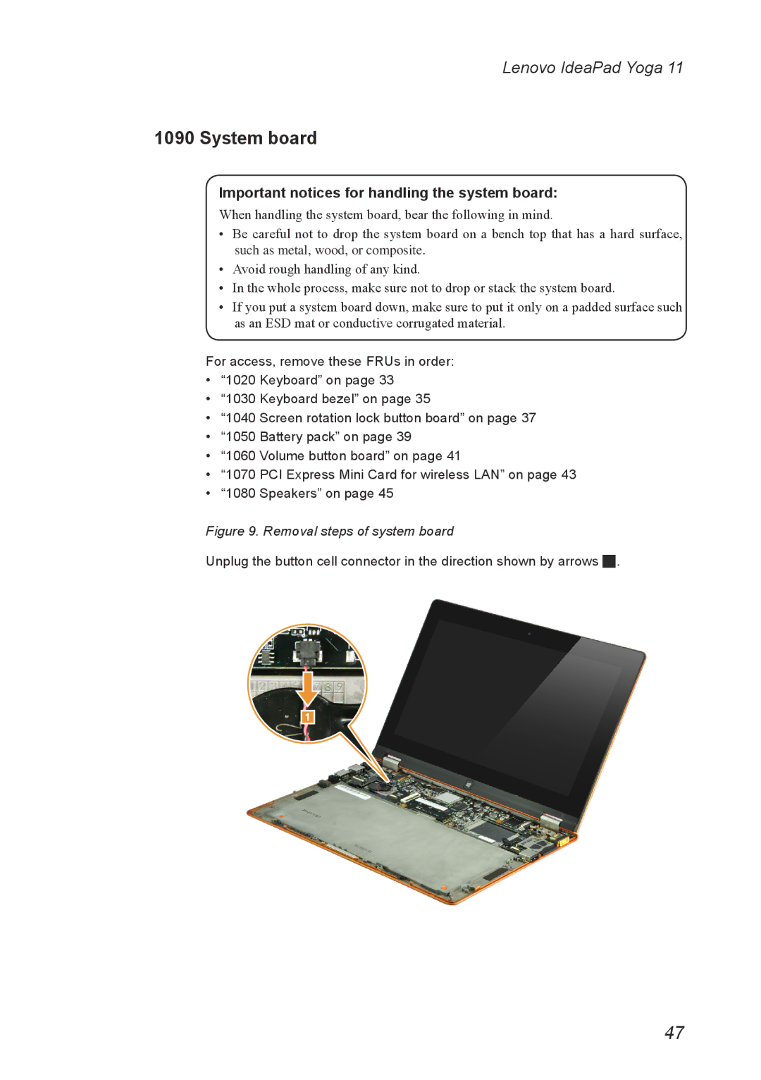 Lenovo 11 manual System board, Important notices for handling the system board 