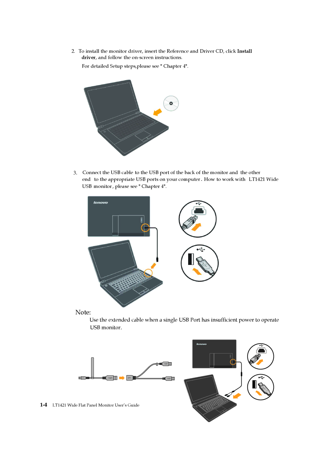 Lenovo 1452DB6 manual 4LT1421 Wide Flat Panel Monitor User’s Guide 