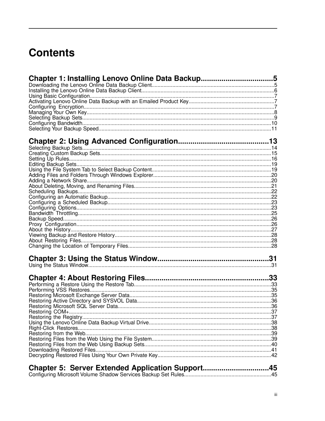 Lenovo 1.8.14 manual Contents 