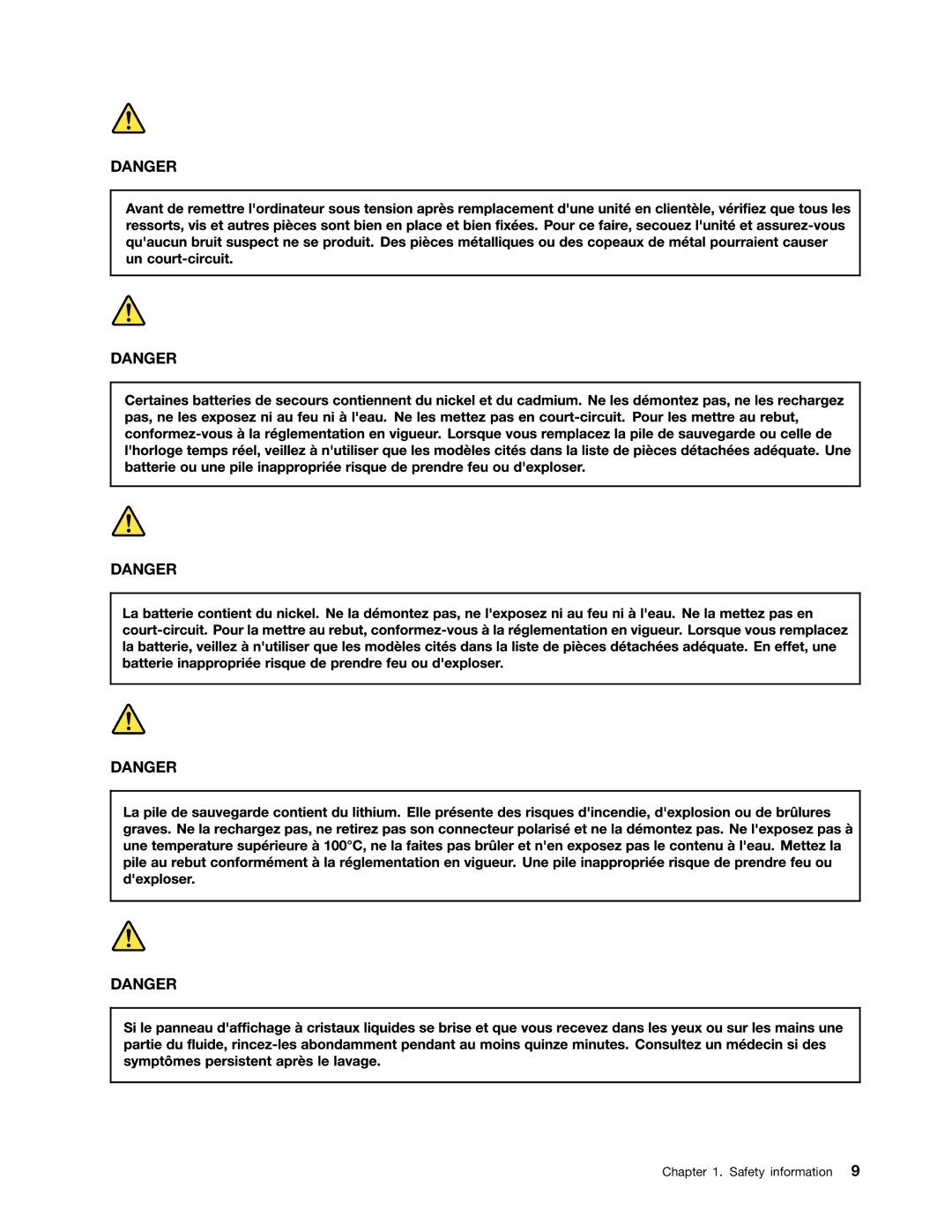 Lenovo 183822U, 183825U manual Safety information 