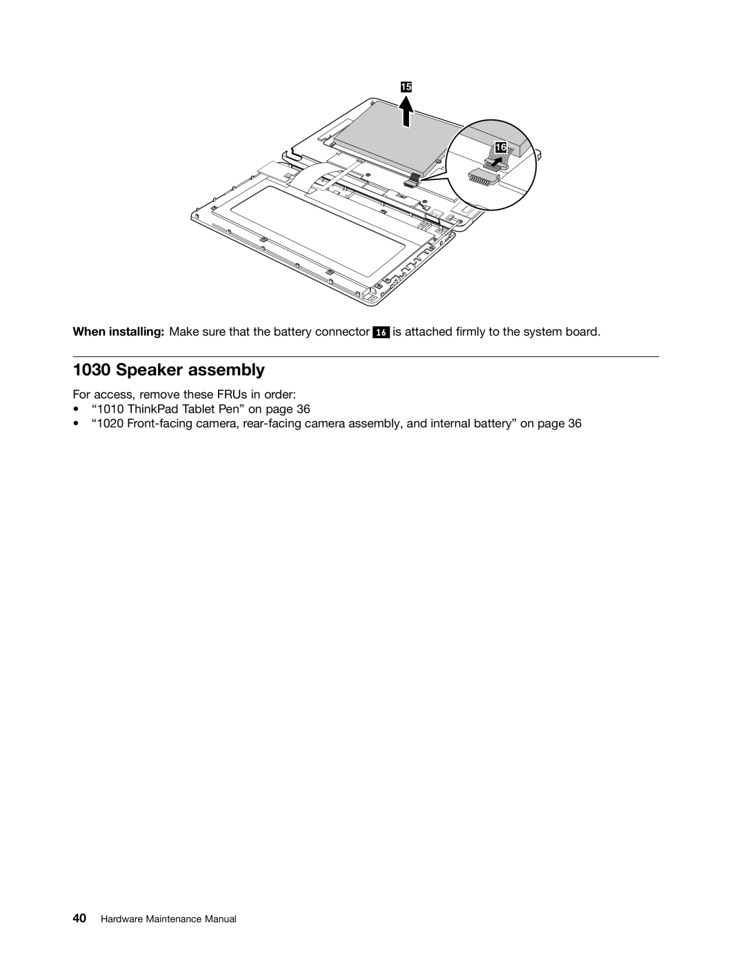 Lenovo 183825U, 183822U manual Speaker assembly 