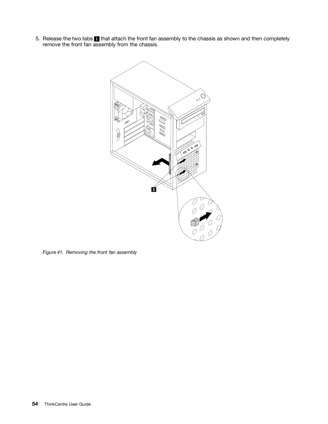 Lenovo 1982, 1993, 1995, 1986, 1985, 1987, 1994, 1983, 1990, 1992 manual Removing the front fan assembly 