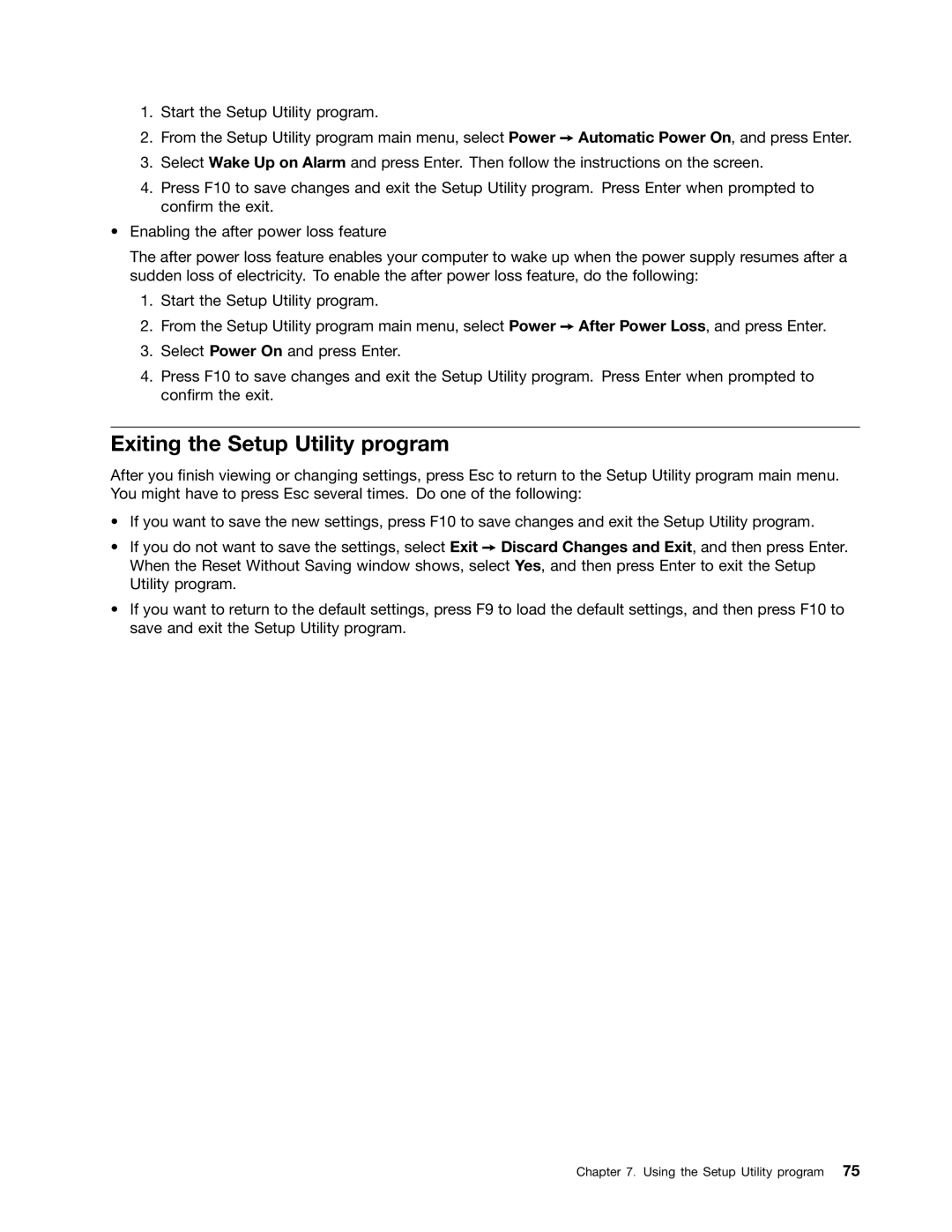 Lenovo 1983, 1993, 1995, 1986, 1985, 1987, 1994, 1982, 1990, 1992 manual Exiting the Setup Utility program 