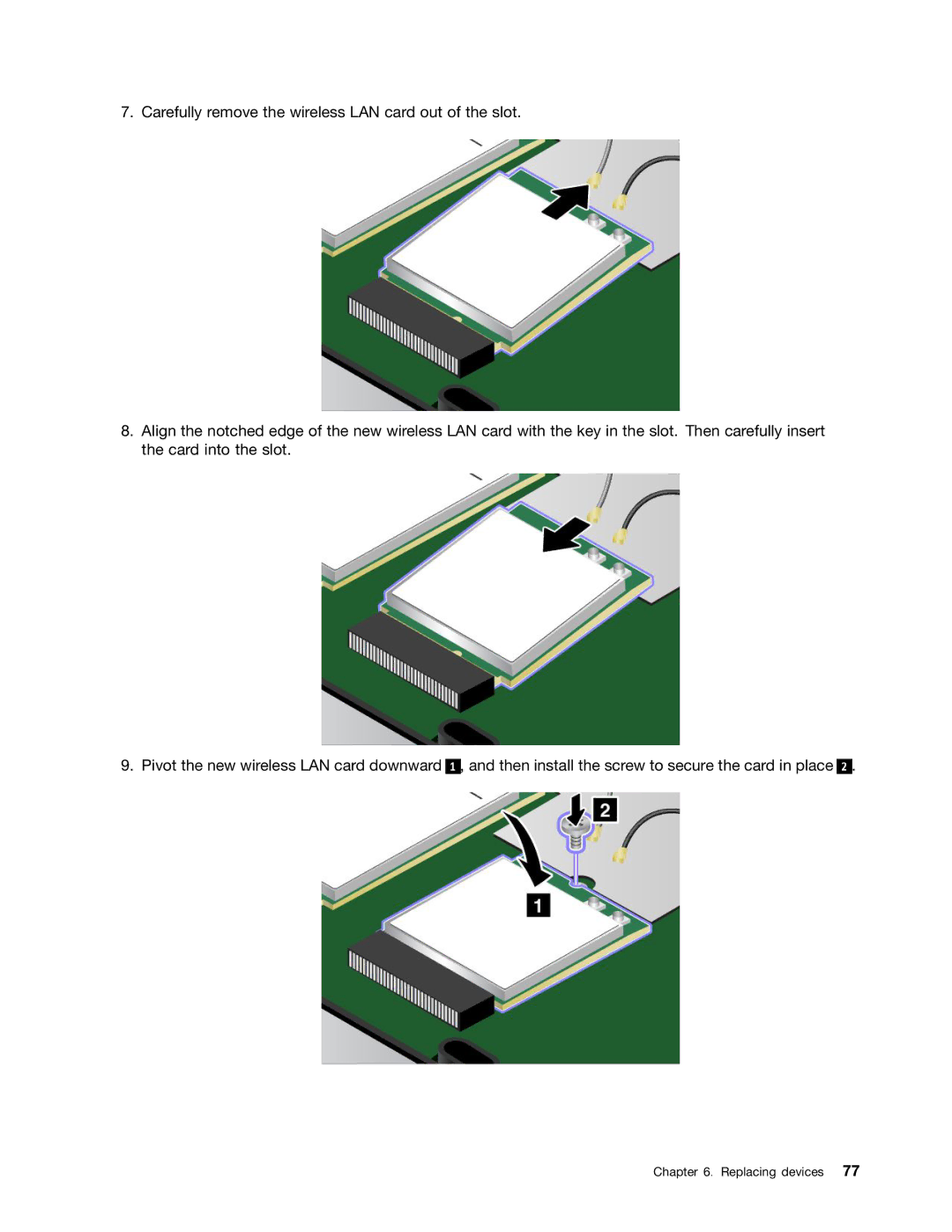 Lenovo 20AQ004JUS, 20AQ006HUS manual Replacing devices 