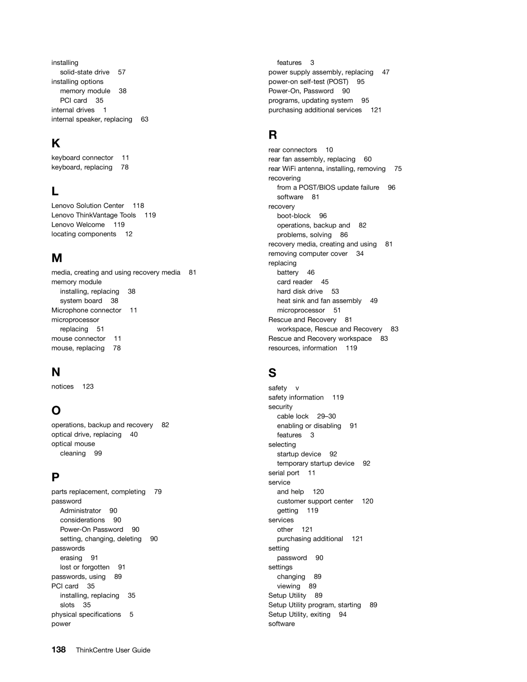 Lenovo 2112, 2111, 2110, 2011, 1663, 1565, 1662, 1562, 1766, 1765 manual Administrator Considerations 