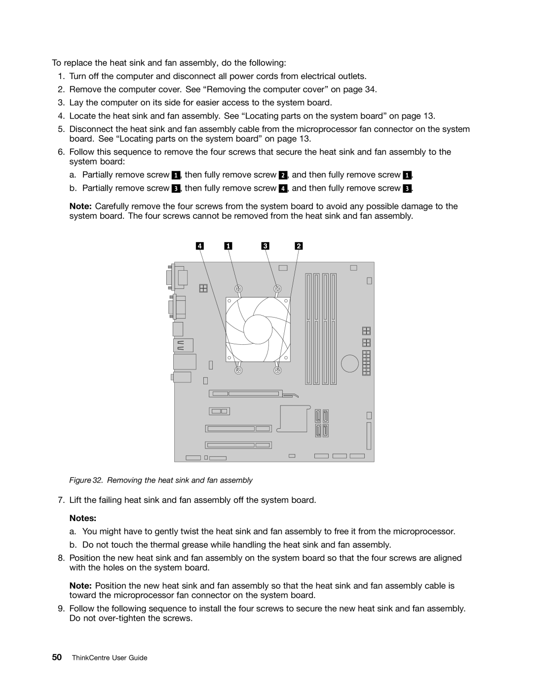 Lenovo 2110, 2112, 2111, 2011, 1663, 1565, 1662, 1562, 1766, 1765 manual Removing the heat sink and fan assembly 