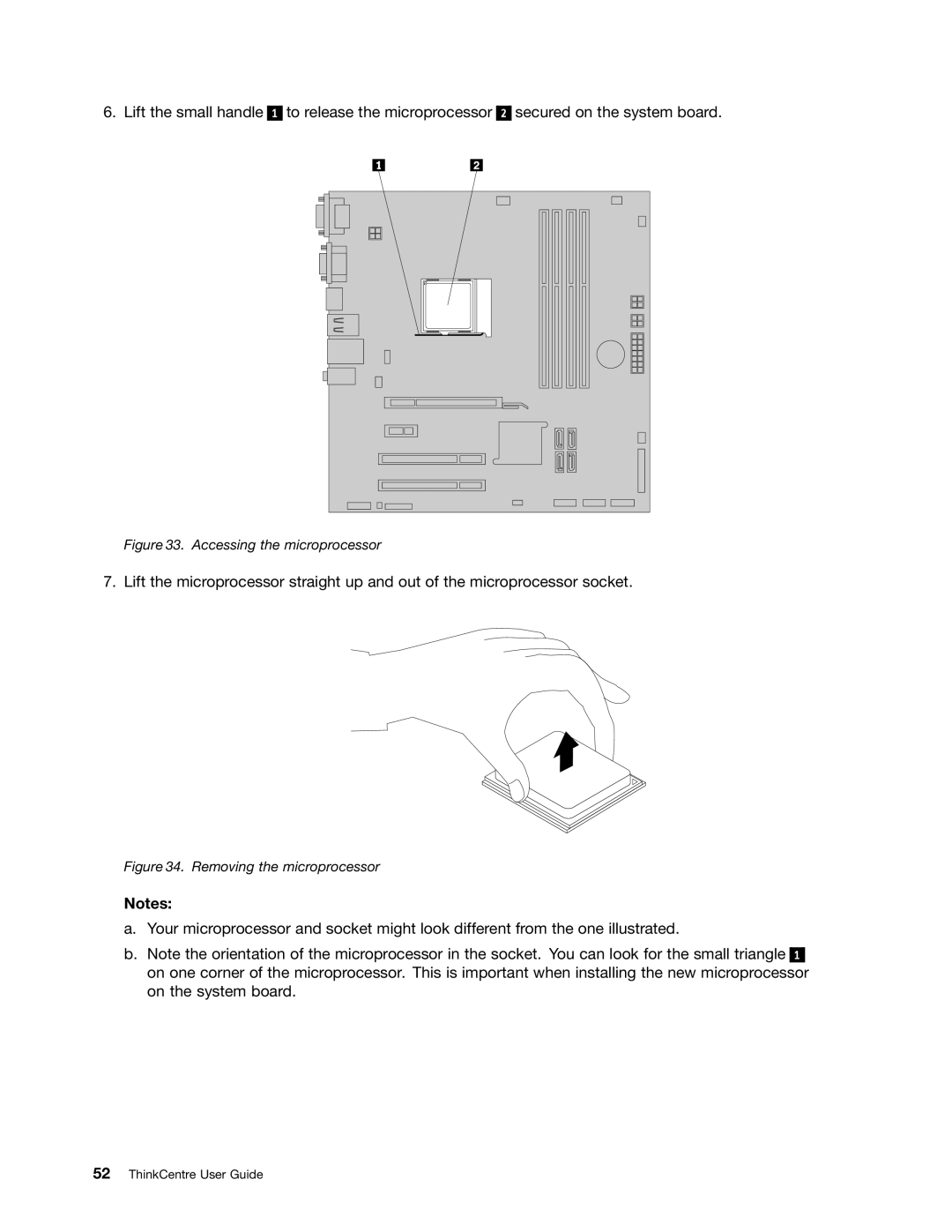 Lenovo 1663, 2112, 2111, 2110, 2011, 1565, 1662, 1562, 1766, 1765 manual Accessing the microprocessor 