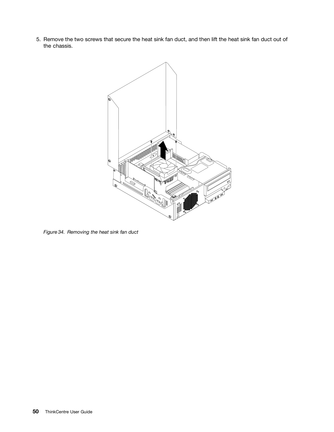 Lenovo 2208, 2224, 2226, 2221, 2209, 2227, 2010, 1996, 2002, 1997 manual Removing the heat sink fan duct 