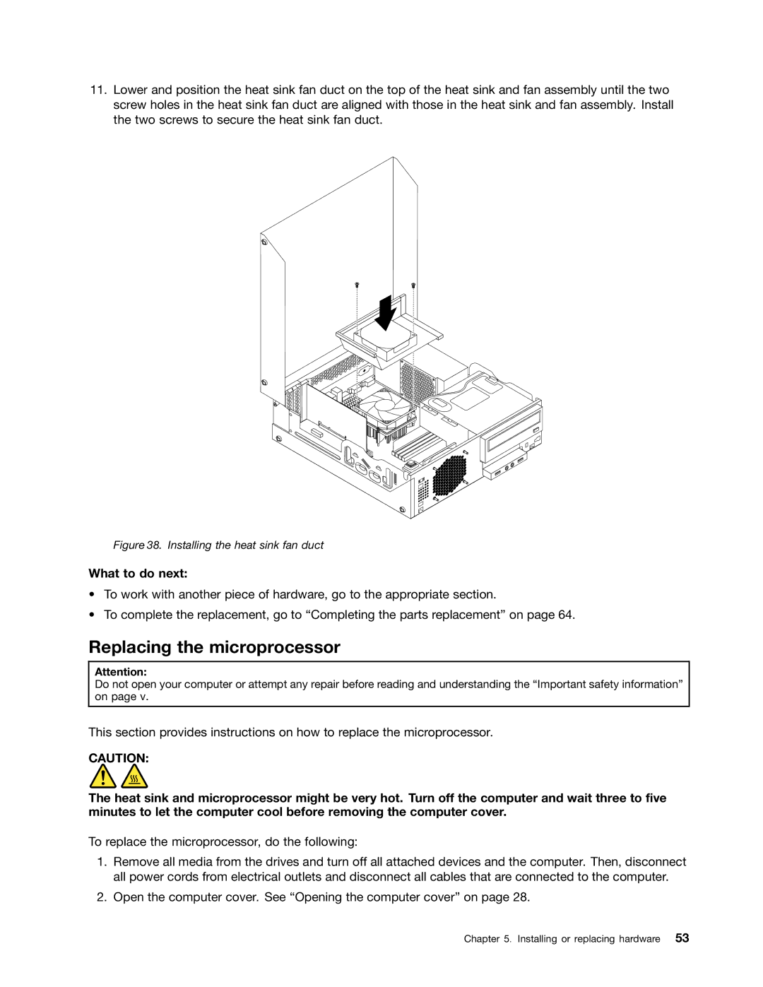 Lenovo 2227, 2224, 2226, 2208, 2221, 2209, 2010, 1996, 2002, 1997 manual Replacing the microprocessor, What to do next 