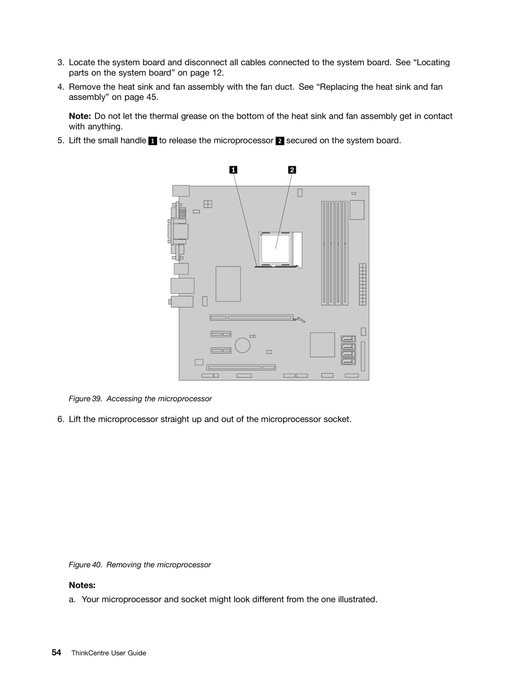 Lenovo 2010, 2224, 2226, 2208, 2221, 2209, 2227, 1996, 2002, 1997 manual Accessing the microprocessor 