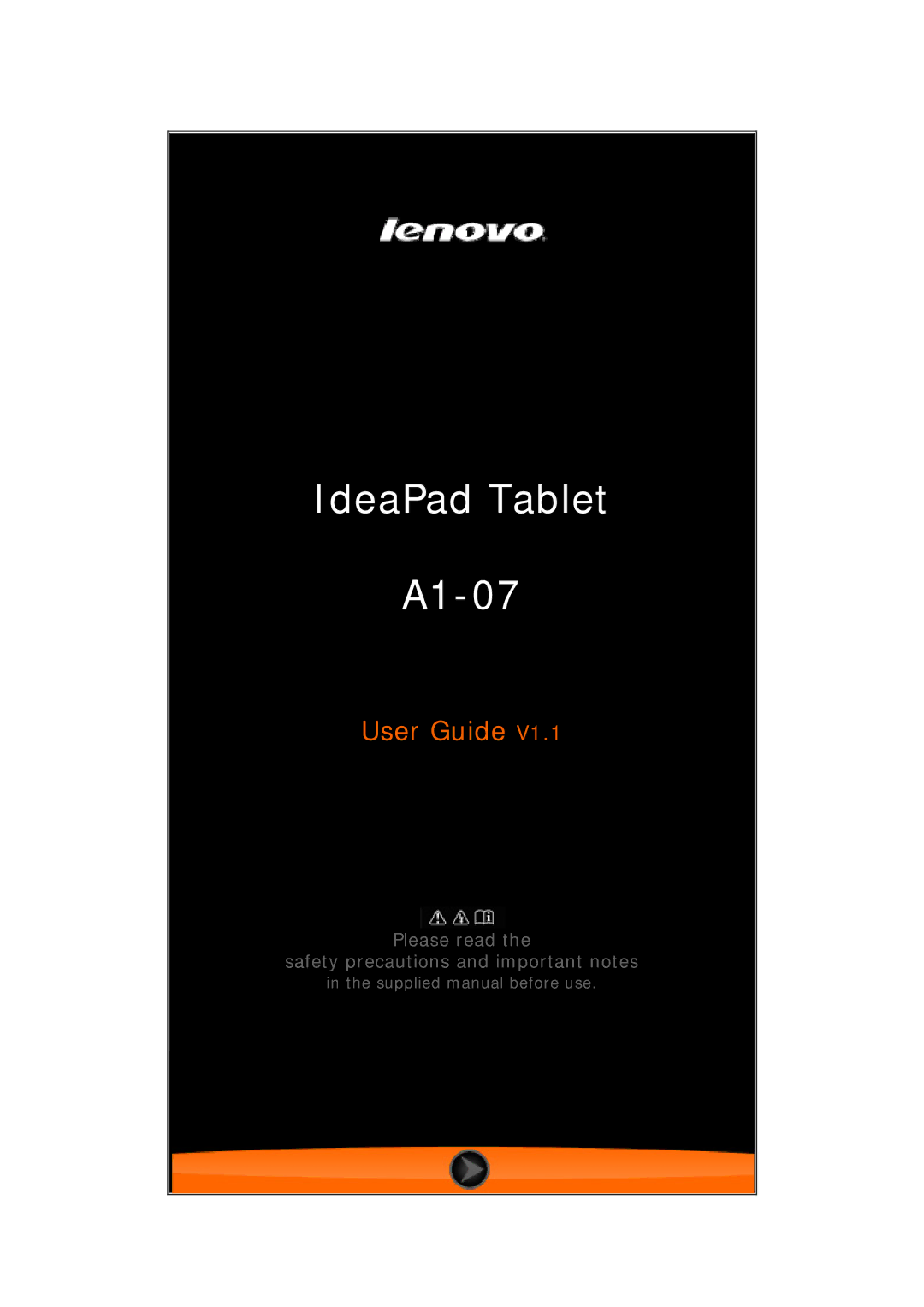 Lenovo 22282EU manual IdeaPad Tablet A1-07 