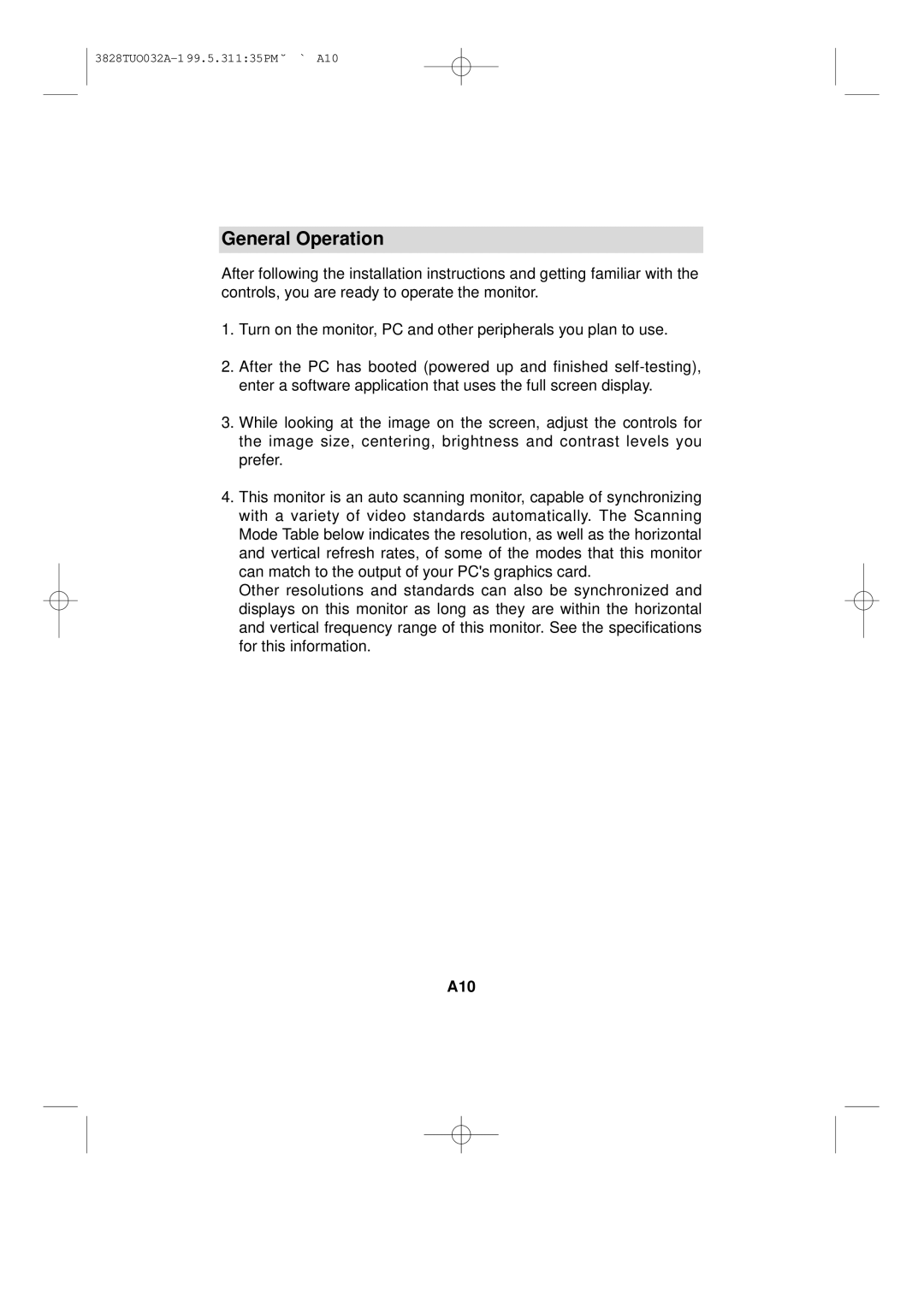 Lenovo 04N7322, 2268-46E, 2268-06E, 04N7323 manual General Operation, A10 