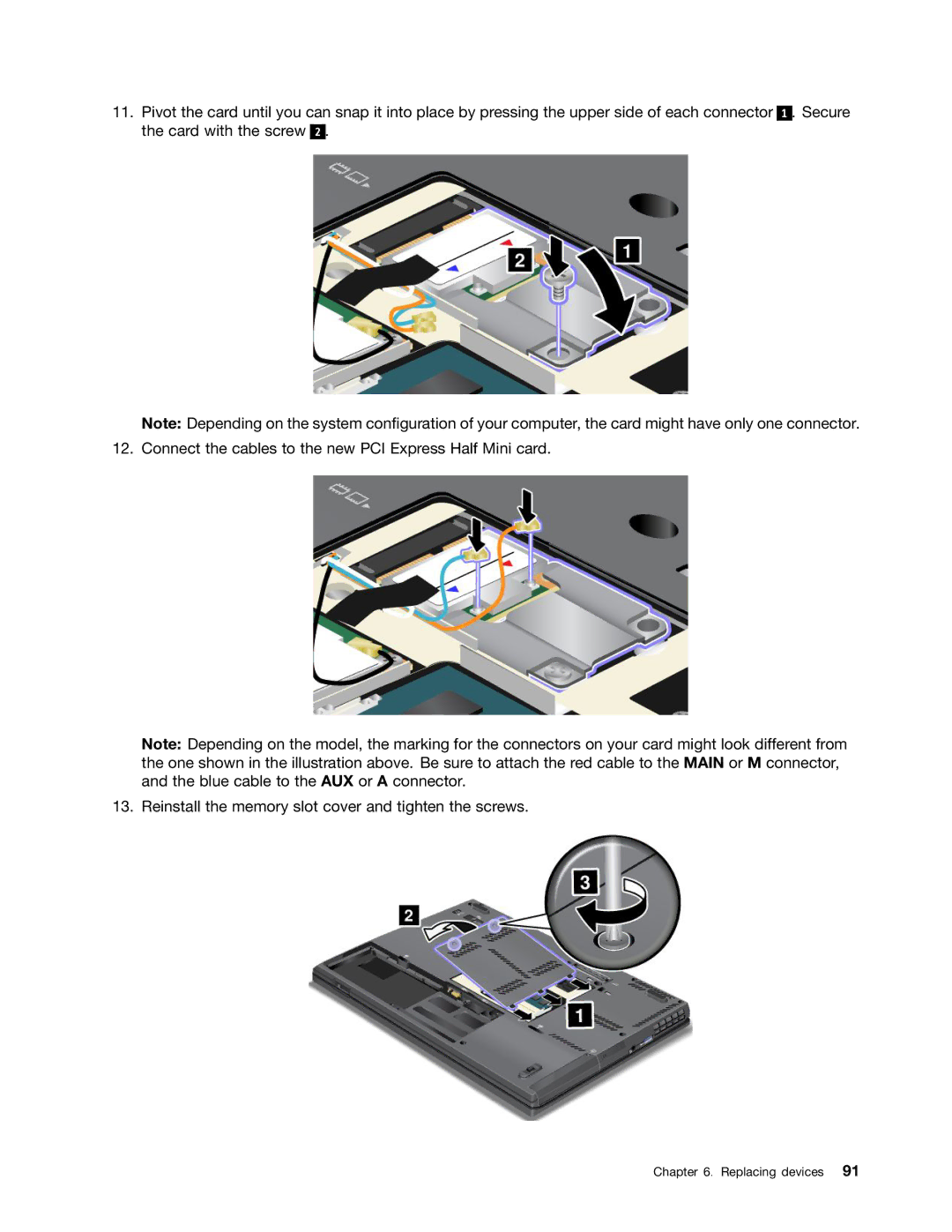 Lenovo 23539KU manual Replacing devices 