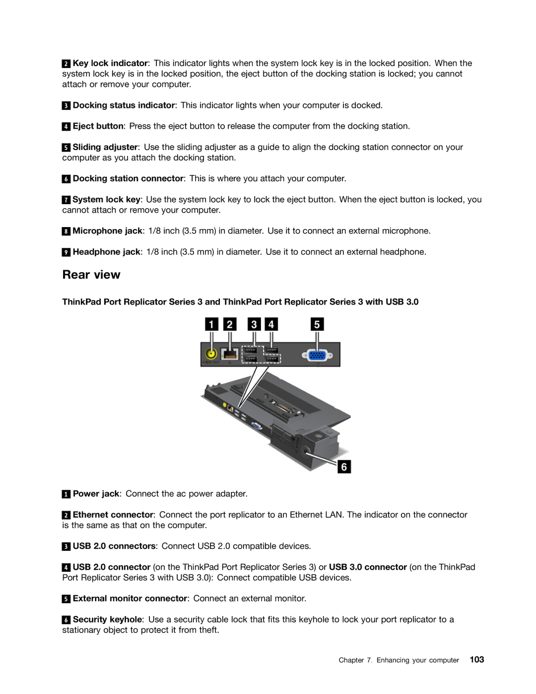 Lenovo 23539KU manual Rear view 