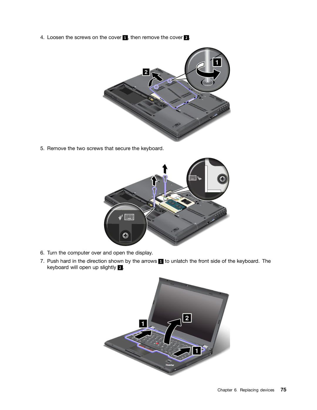 Lenovo 23539KU manual Replacing devices 