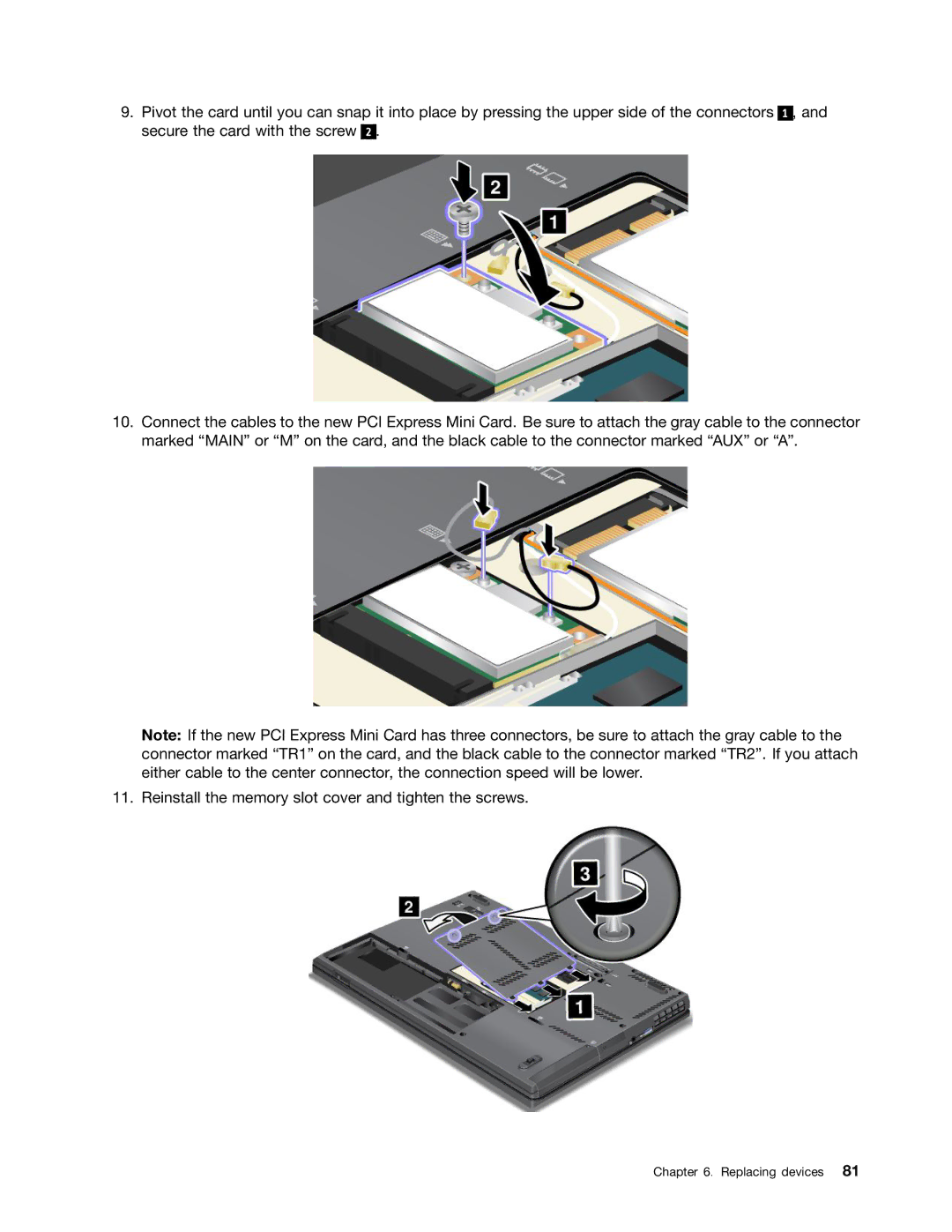 Lenovo 23539KU manual Replacing devices 