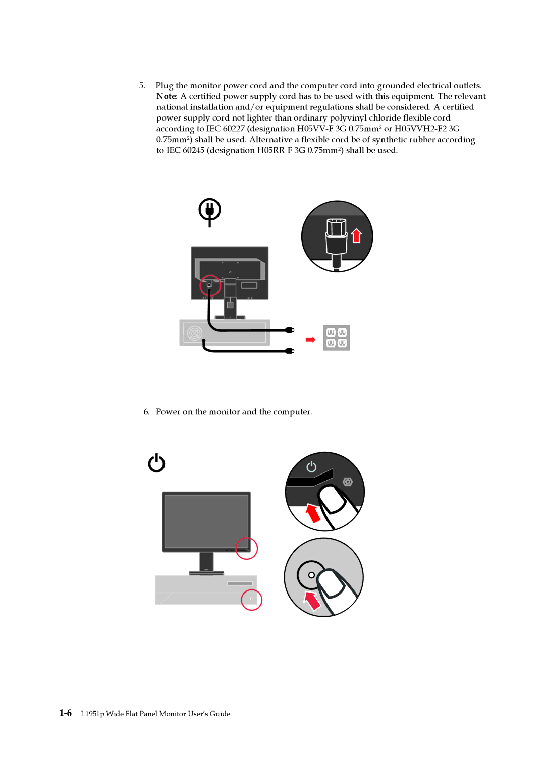 Lenovo 2448HB6 manual 6L1951p Wide Flat Panel Monitor User’s Guide 