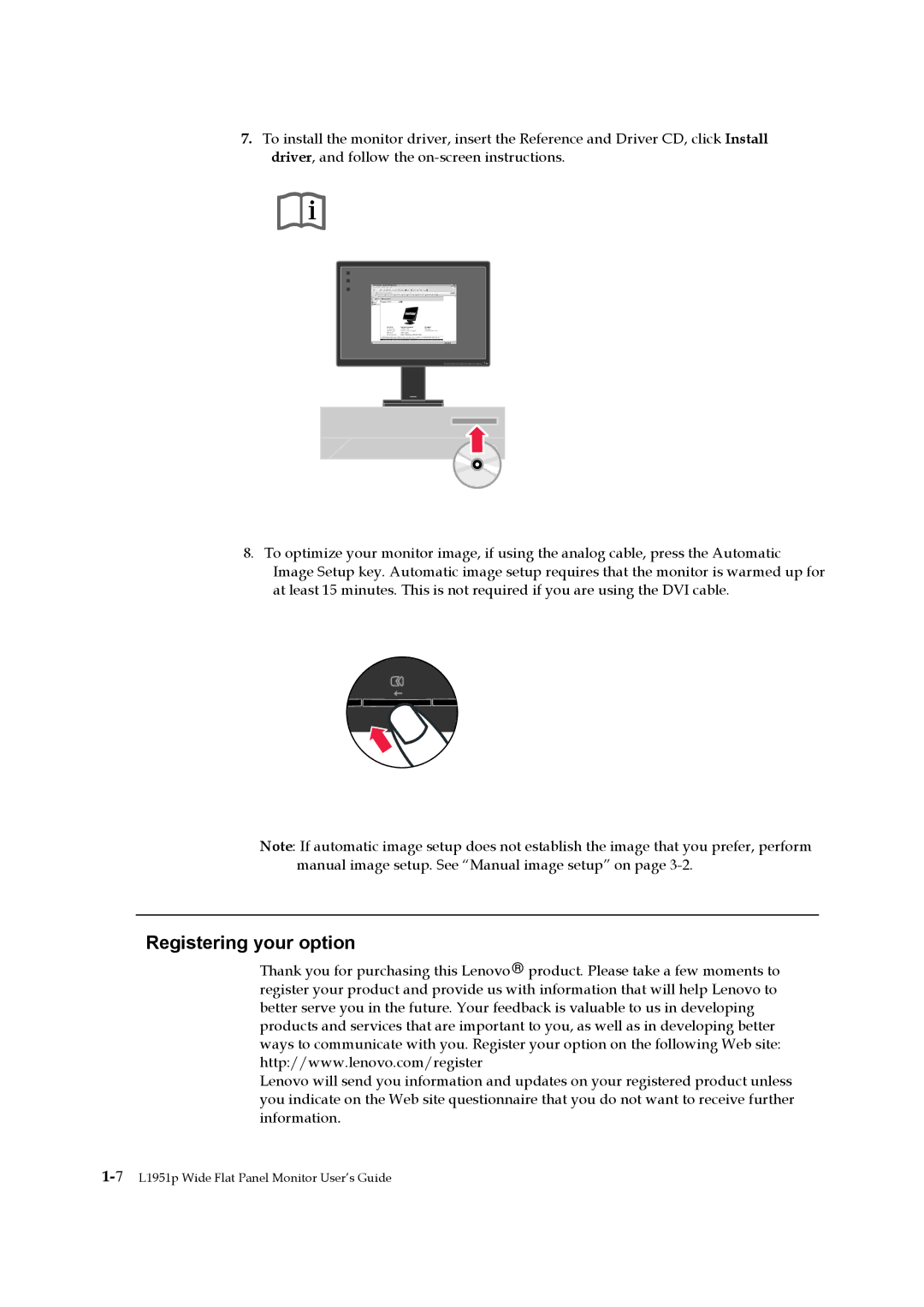 Lenovo 2448HB6 manual Registering your option 