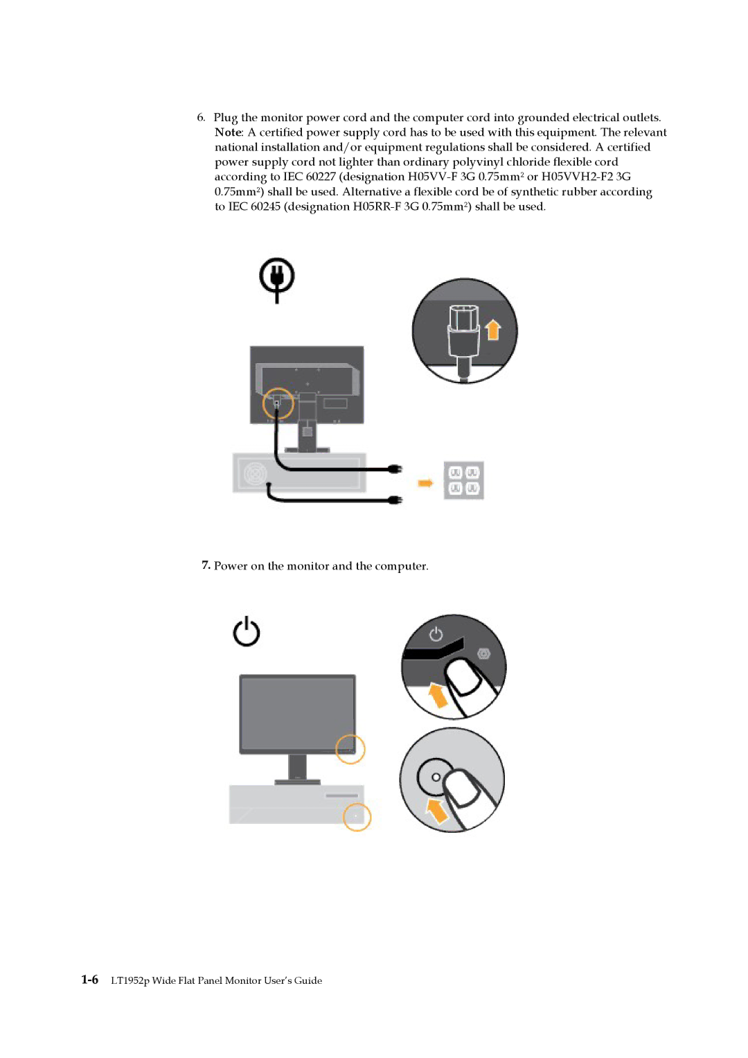 Lenovo 2448MB6 manual 6LT1952p Wide Flat Panel Monitor User’s Guide 