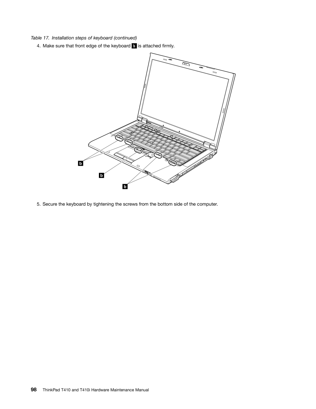 Lenovo 2518X01, 2522K4U manual ThinkPad T410 and T410i Hardware Maintenance Manual 