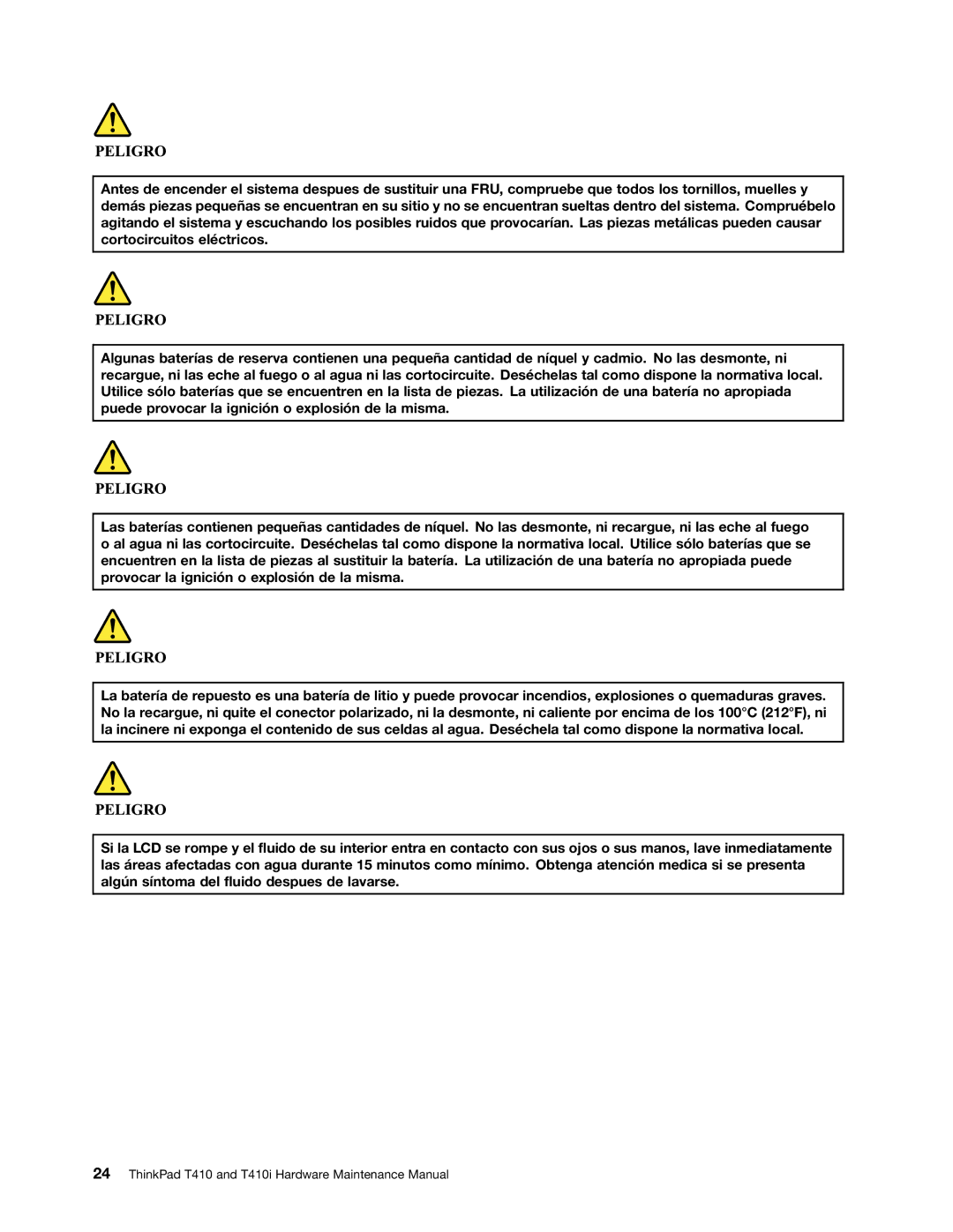 Lenovo 2518X01, 2522K4U manual ThinkPad T410 and T410i Hardware Maintenance Manual 