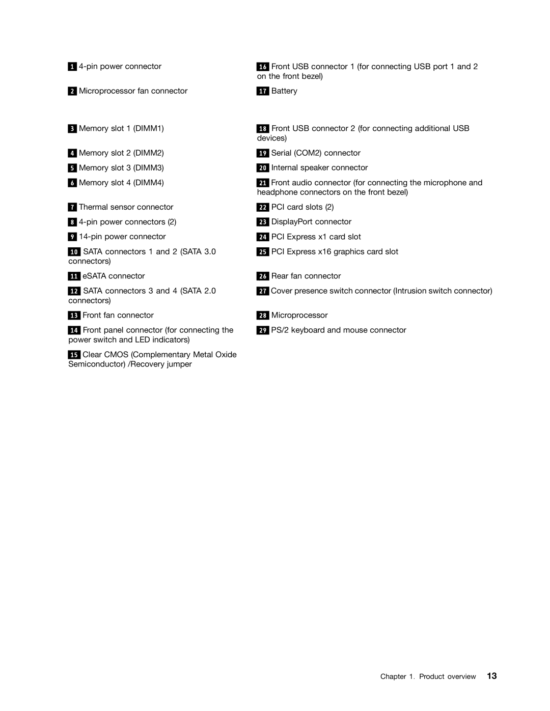 Lenovo 2551, 2552, 2555, 2554, 2553 manual Product overview 