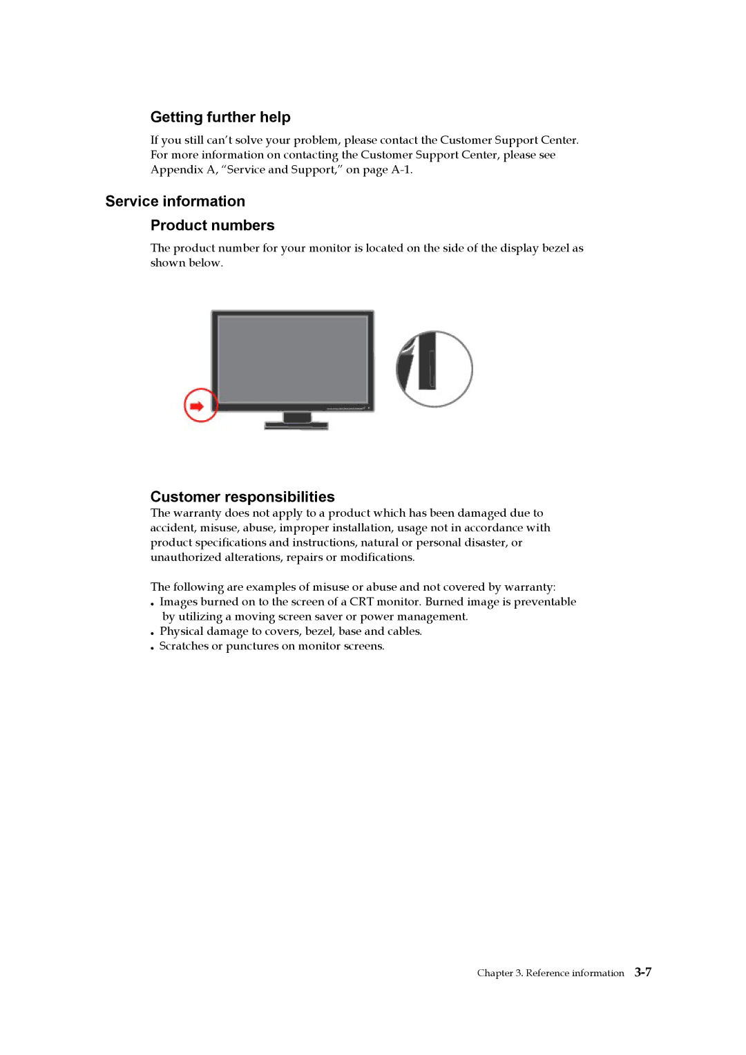 Lenovo 2572HB6 manual Getting further help, Service information Product numbers, Customer responsibilities 