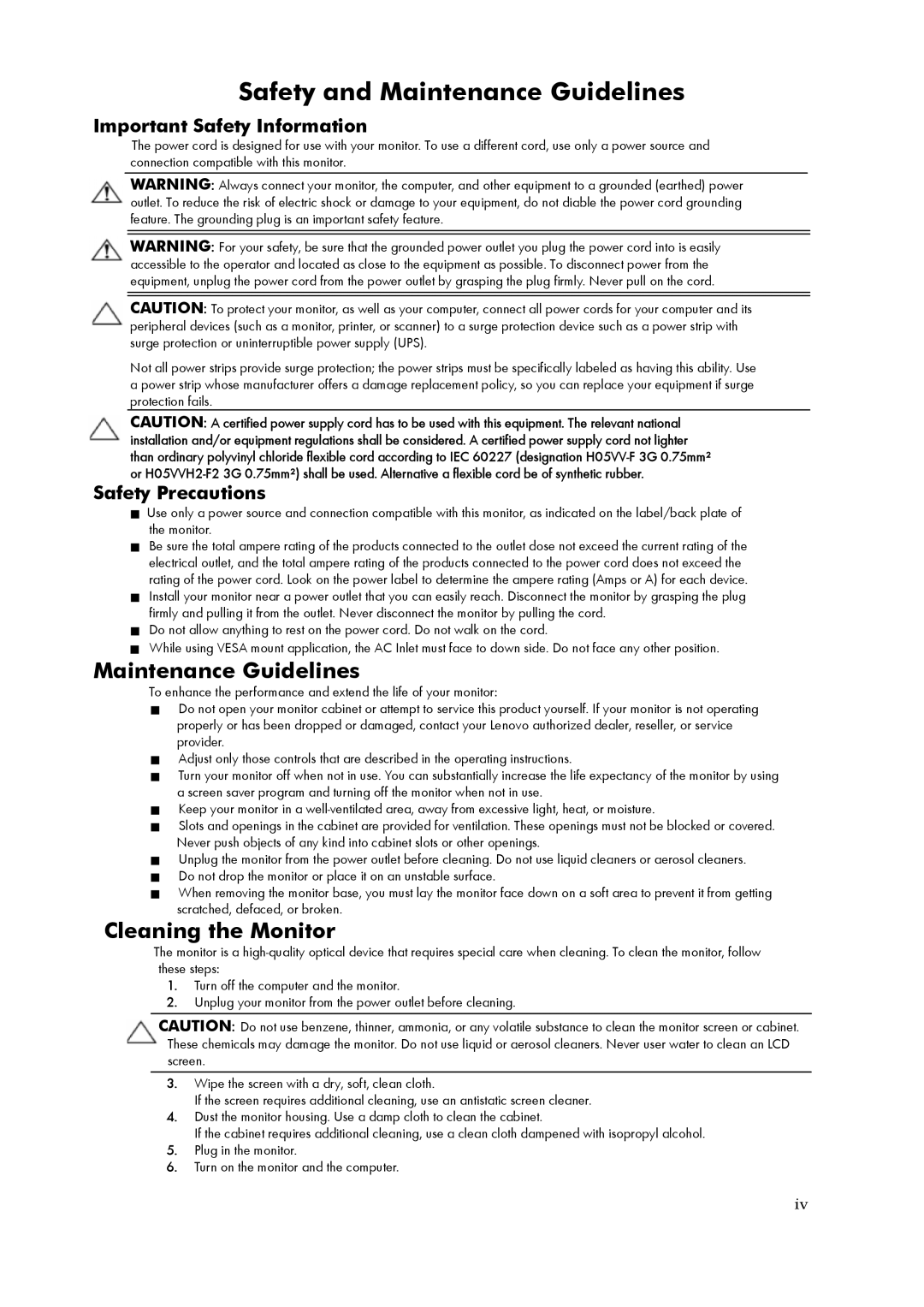 Lenovo 2572HB6 manual Important Safety Information, Safety Precautions 