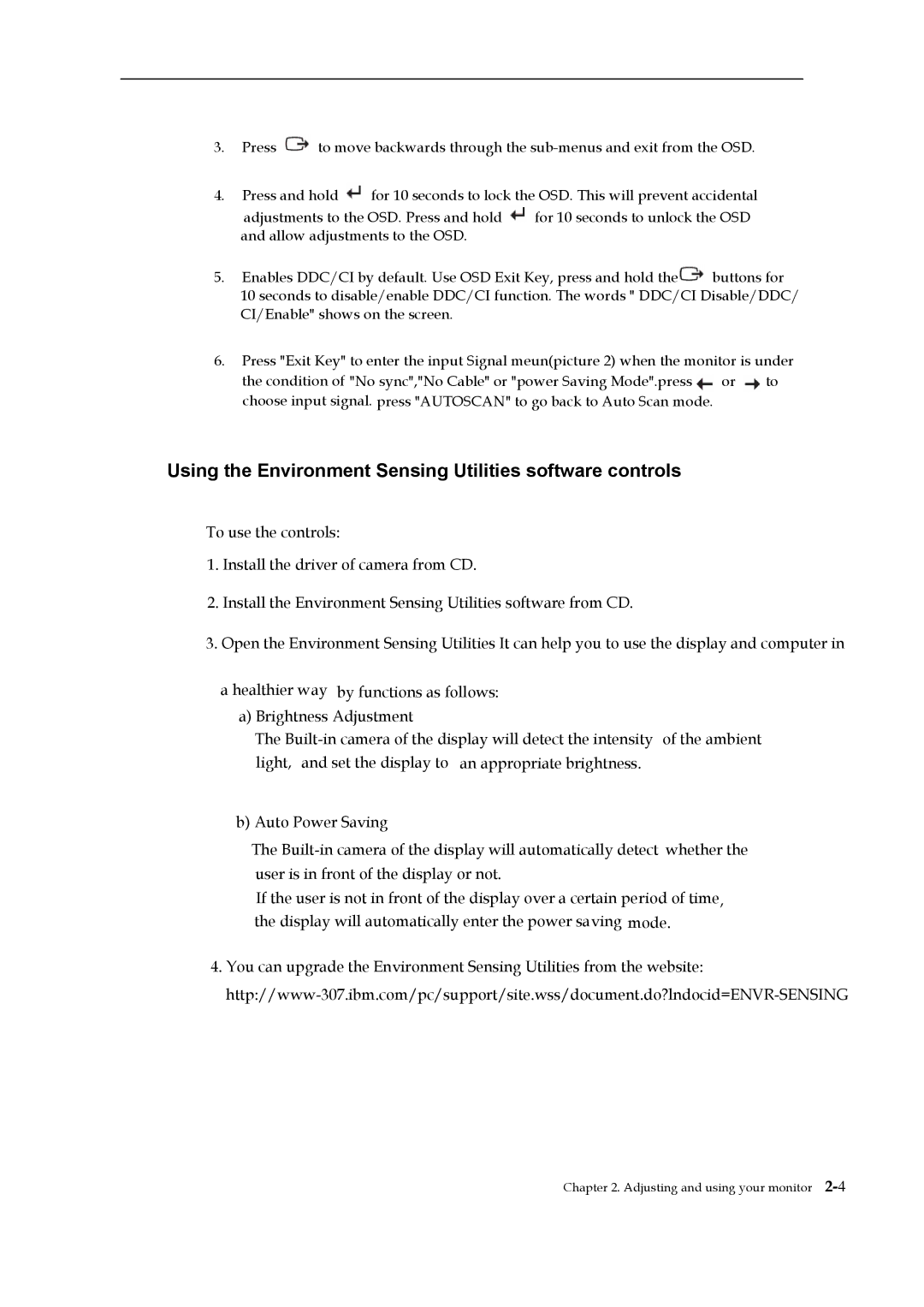 Lenovo 2578HB6 manual Using the Environment Sensing Utilities software controls 