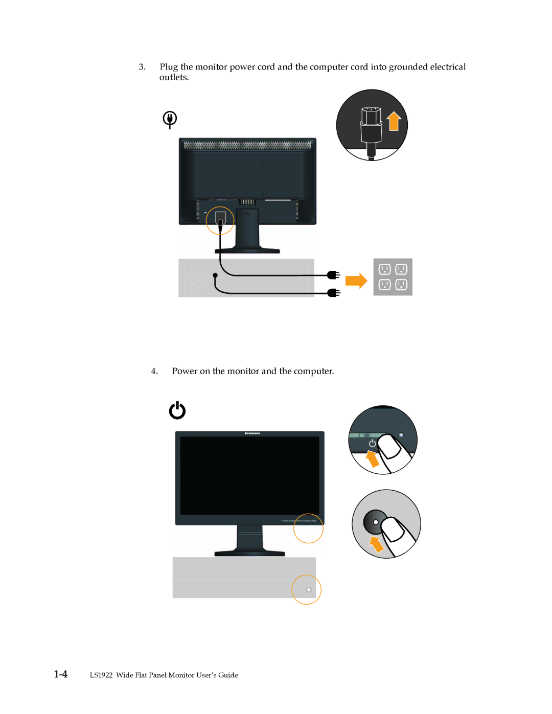 Lenovo 2580AF1 manual 4LS1922 Wide Flat Panel Monitor User’s Guide 