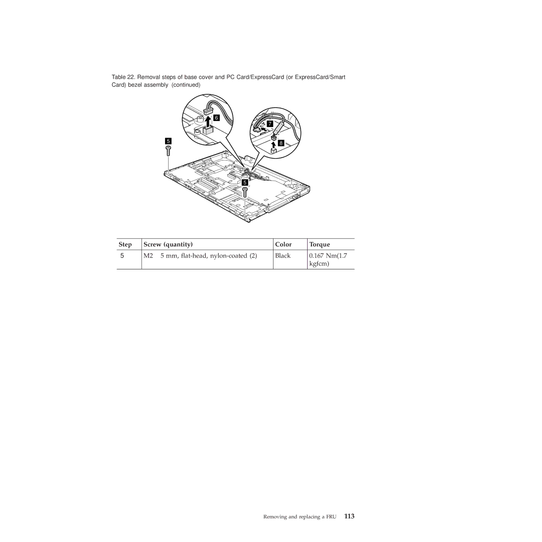 Lenovo 2717ASU manual M2 ⋅ 5 mm, flat-head, nylon-coated Black 167 Nm1.7 Kgfcm 