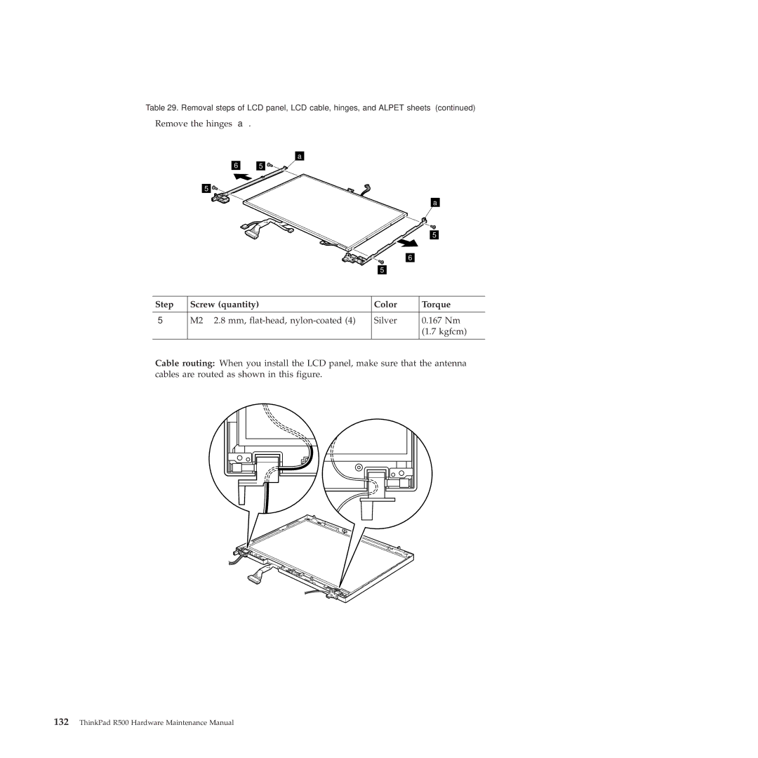 Lenovo 2717ASU manual Remove the hinges 