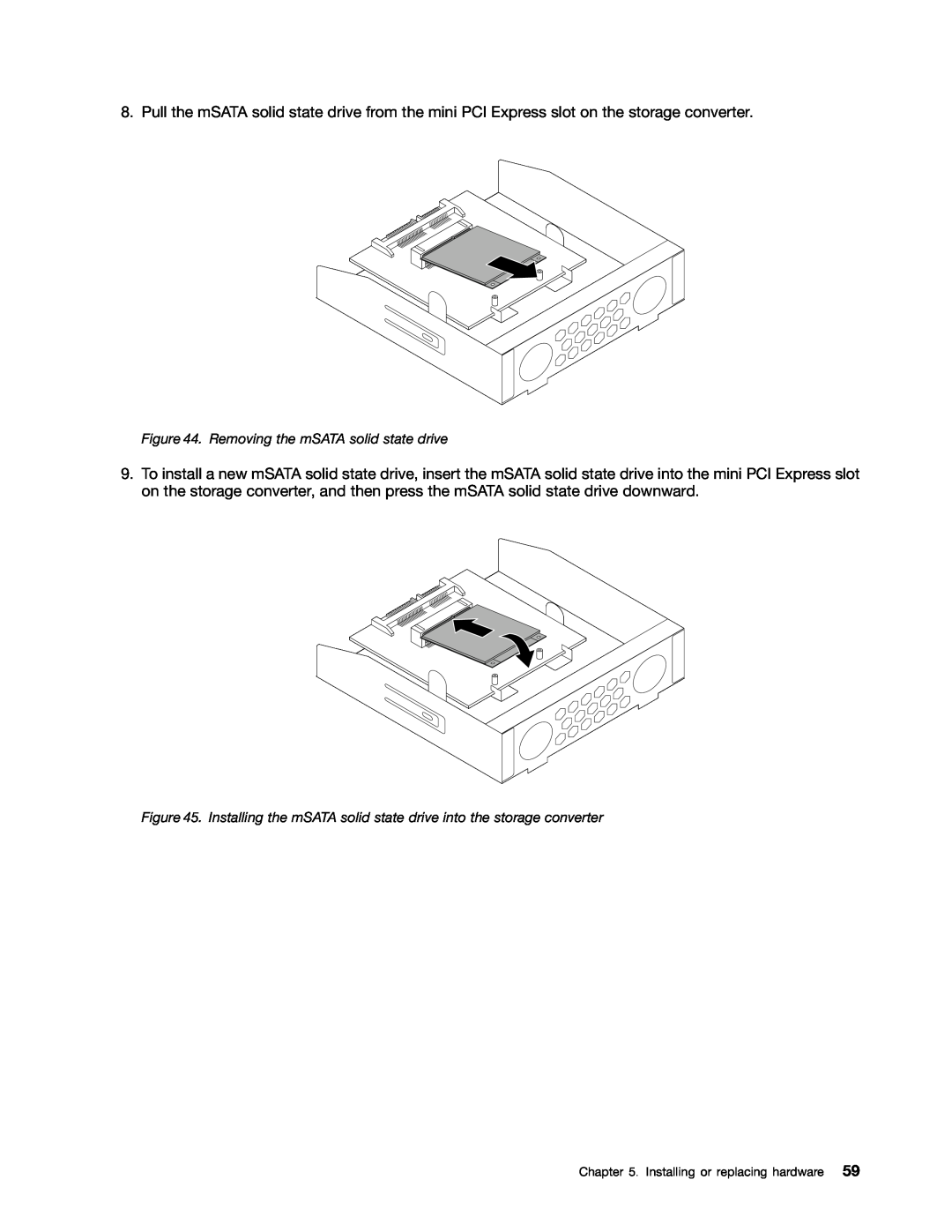 Lenovo 2697, 2756D7U manual Removing the mSATA solid state drive 