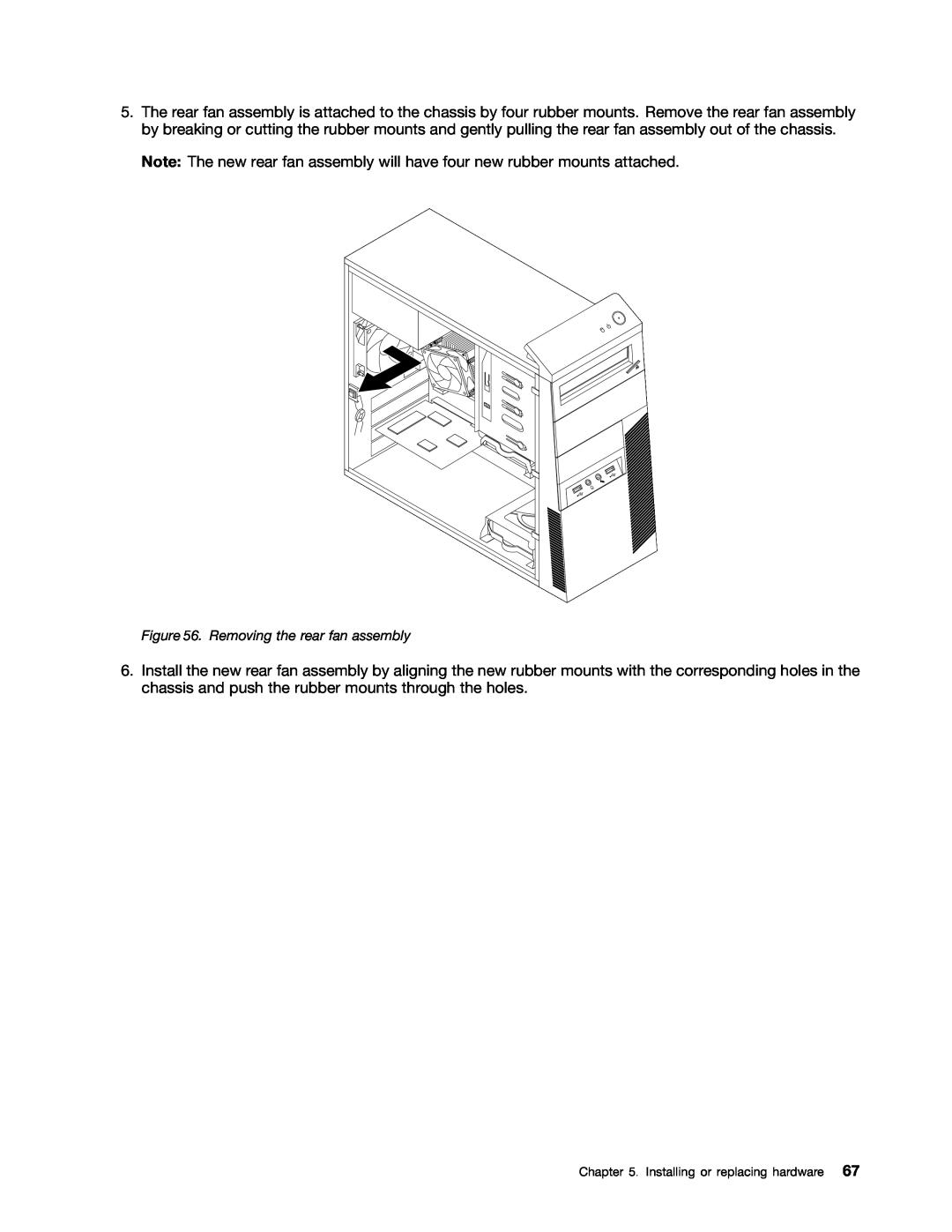 Lenovo 2697, 2756D7U manual Removing the rear fan assembly 
