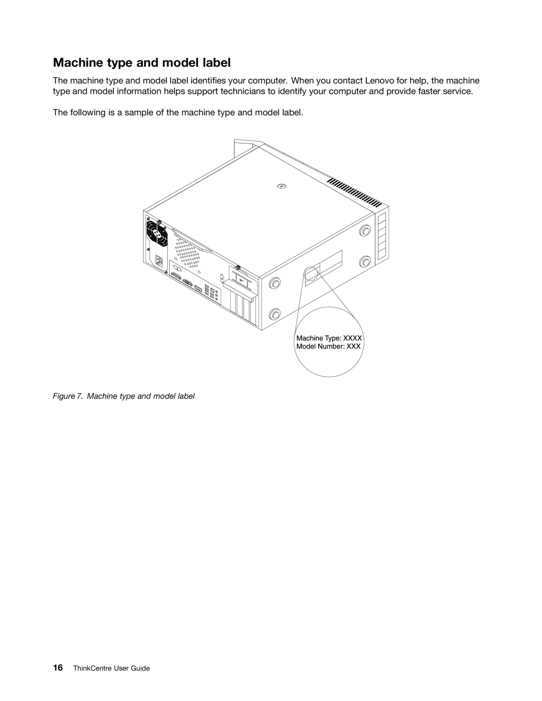 Lenovo 2756D7U, 2697 manual Machine type and model label 