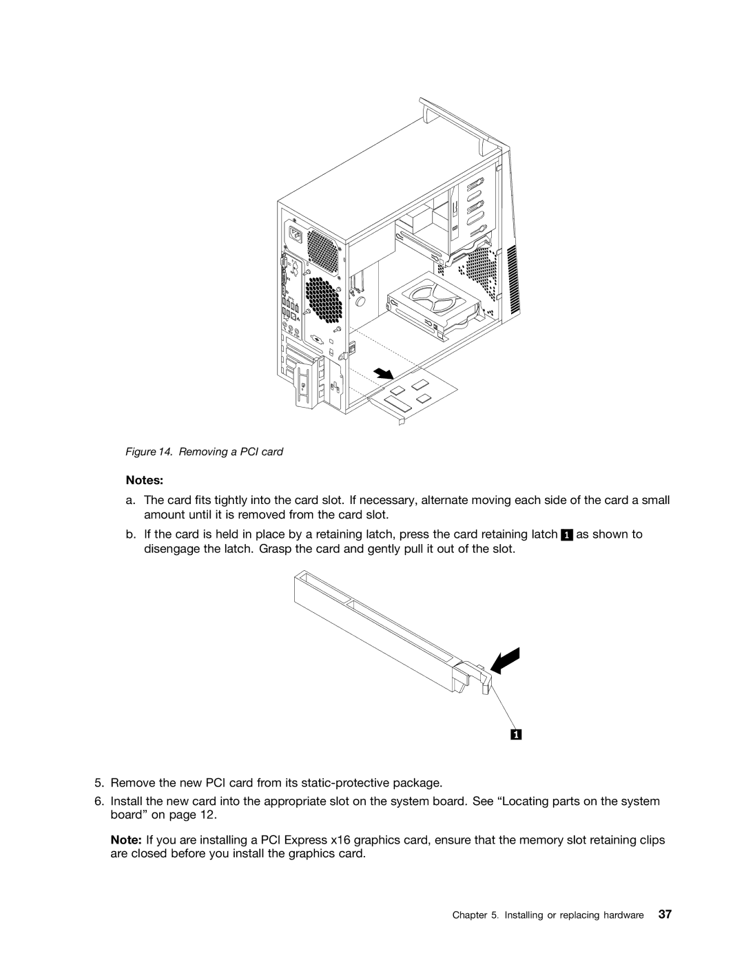 Lenovo 2697, 2756D7U manual Removing a PCI card 