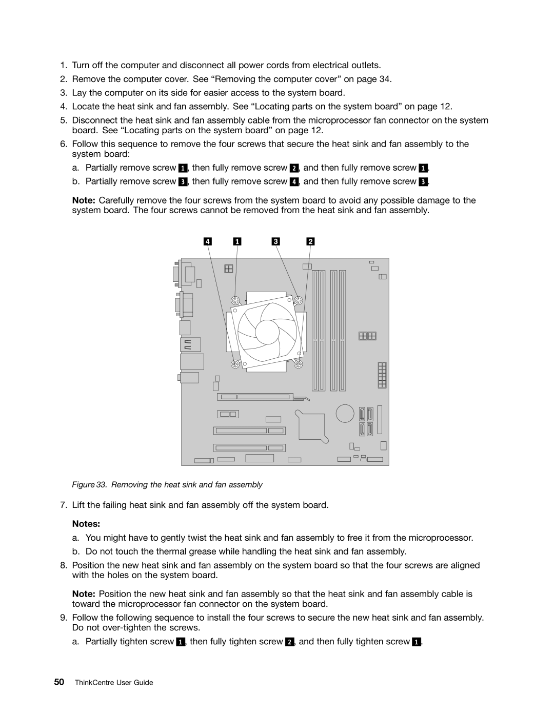 Lenovo 2756D7U, 2697 manual Removing the heat sink and fan assembly 