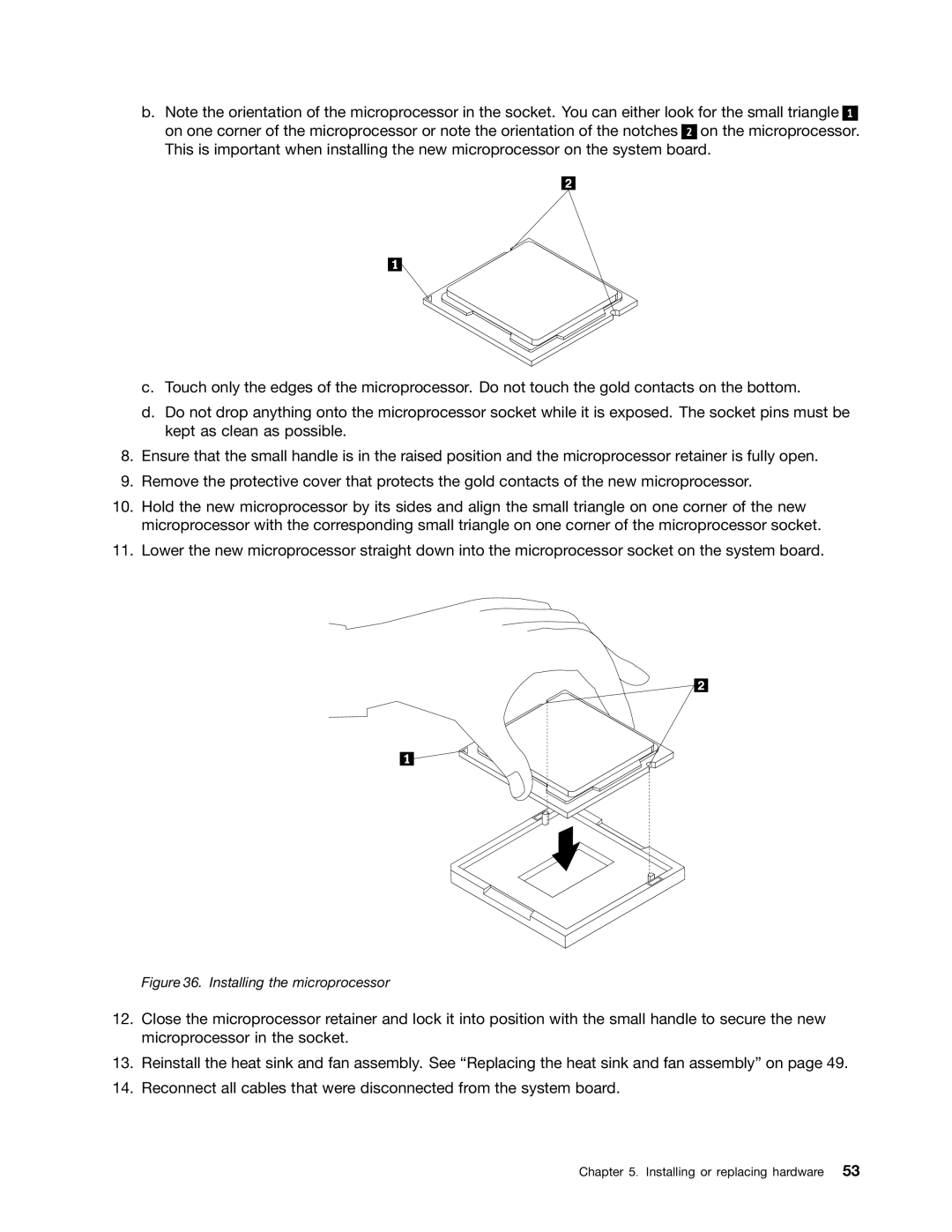 Lenovo 2697, 2756D7U manual Installing the microprocessor 