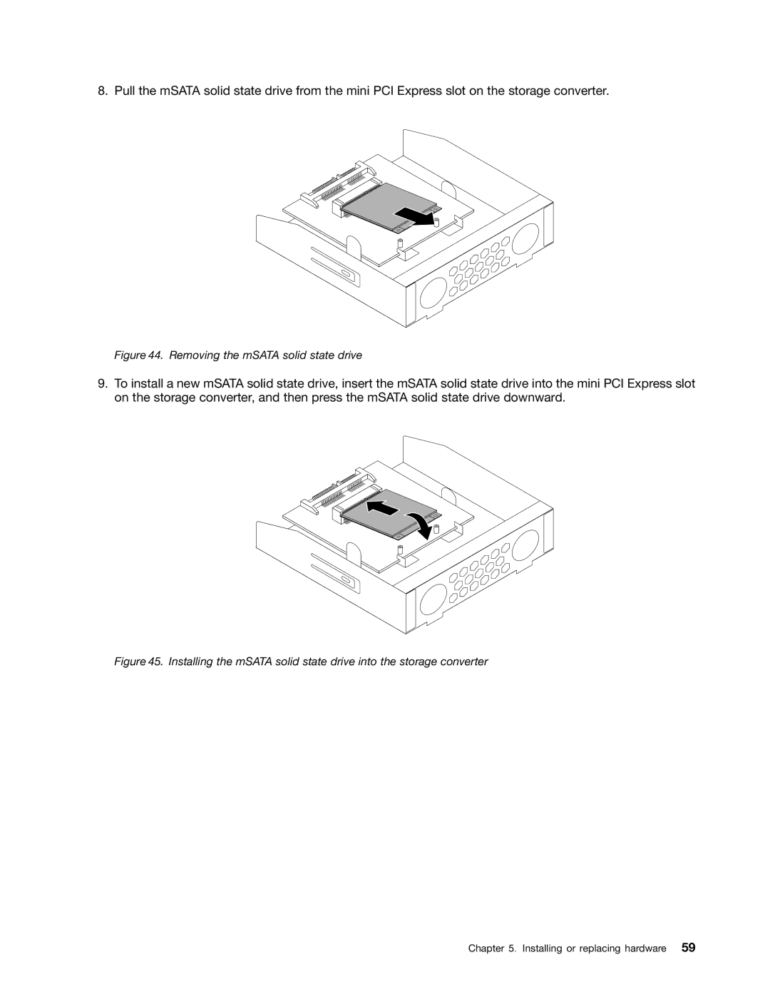 Lenovo 2697, 2756D7U manual Removing the mSATA solid state drive 