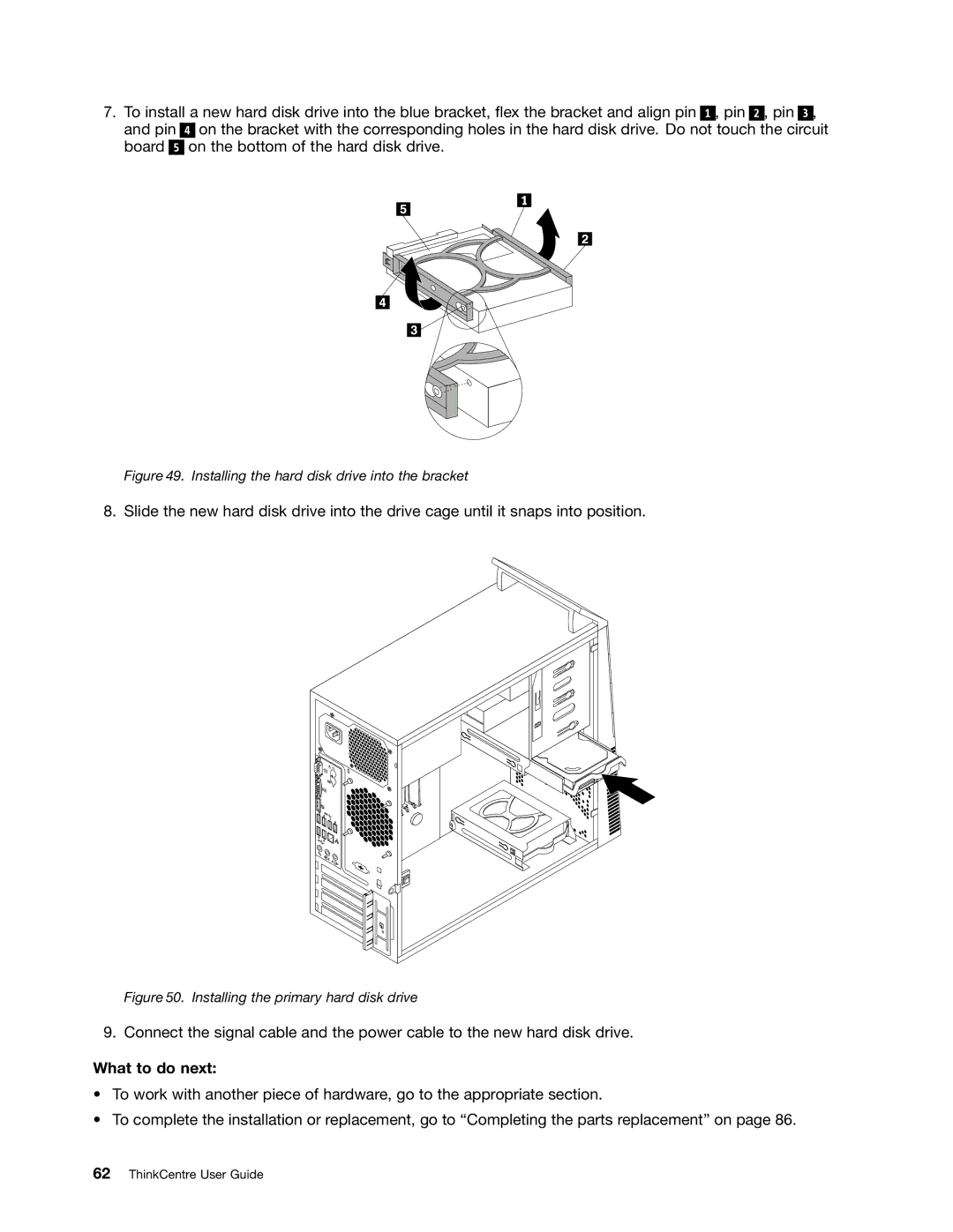 Lenovo 2756D7U, 2697 manual Installing the hard disk drive into the bracket 