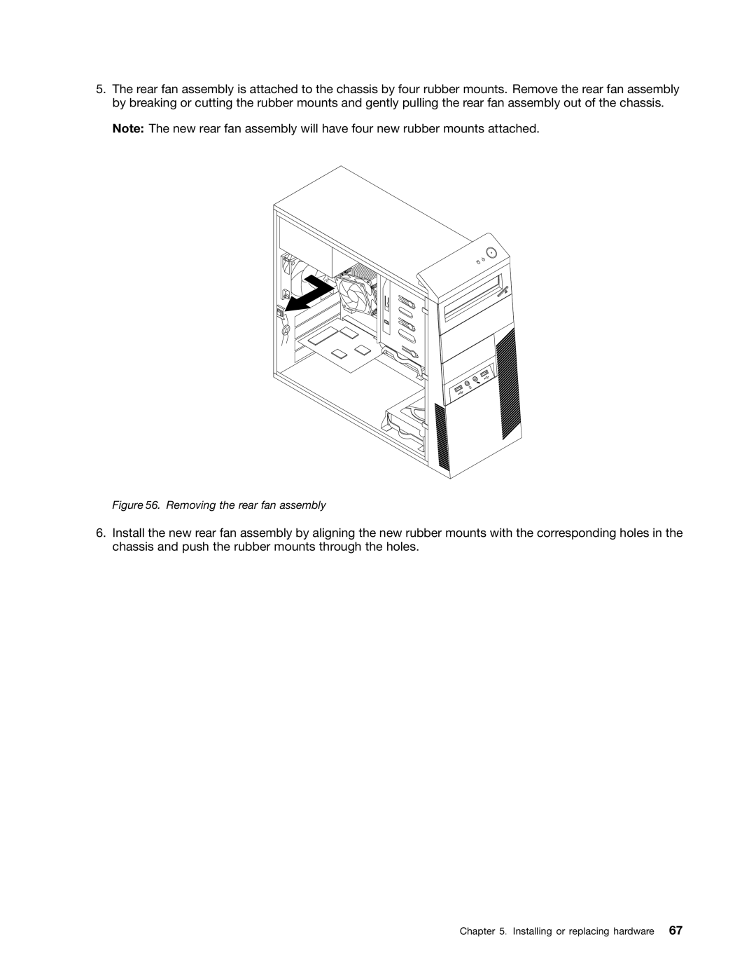 Lenovo 2697, 2756D7U manual Removing the rear fan assembly 