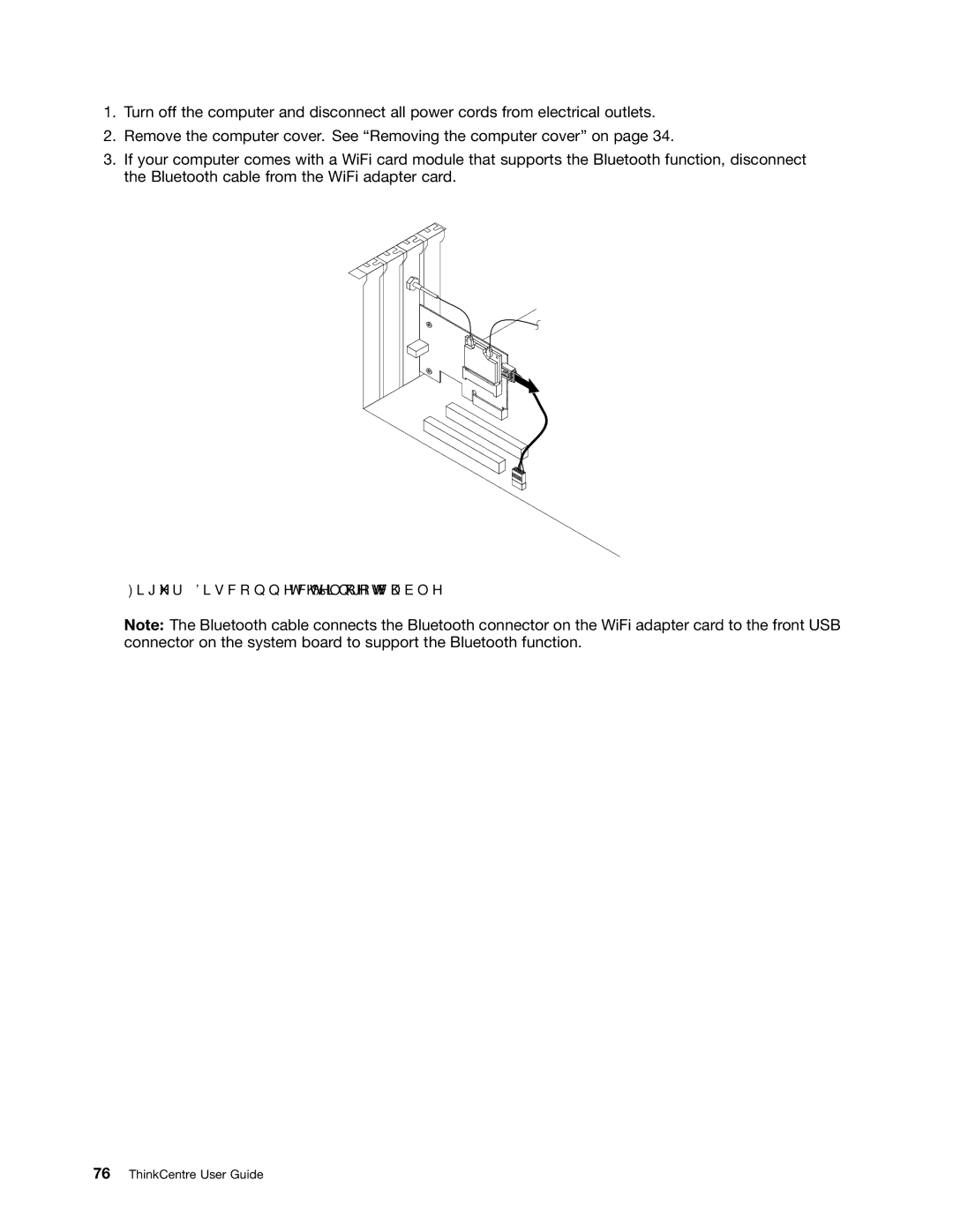 Lenovo 2756D7U, 2697 manual Disconnecting the Bluetooth cable 