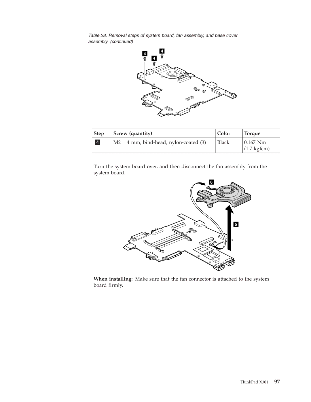 Lenovo 27763PU, 27763DU, 27763CU manual Step Screw quantity Color Torque 