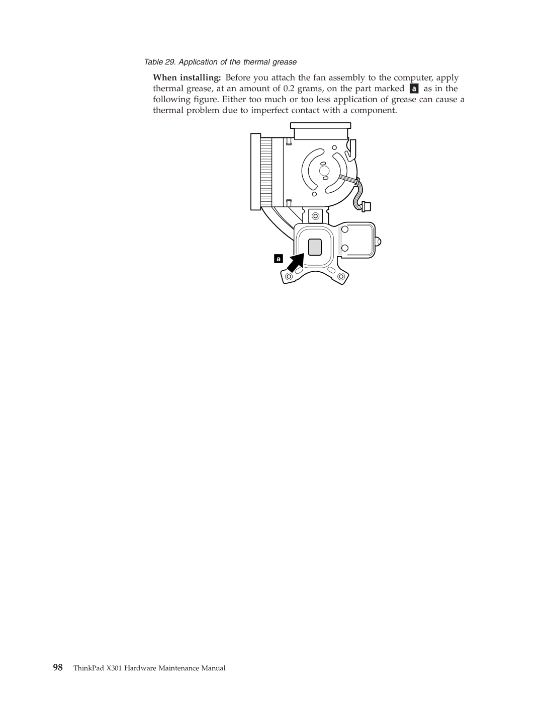 Lenovo 27763DU, 27763PU, 27763CU manual Application of the thermal grease 