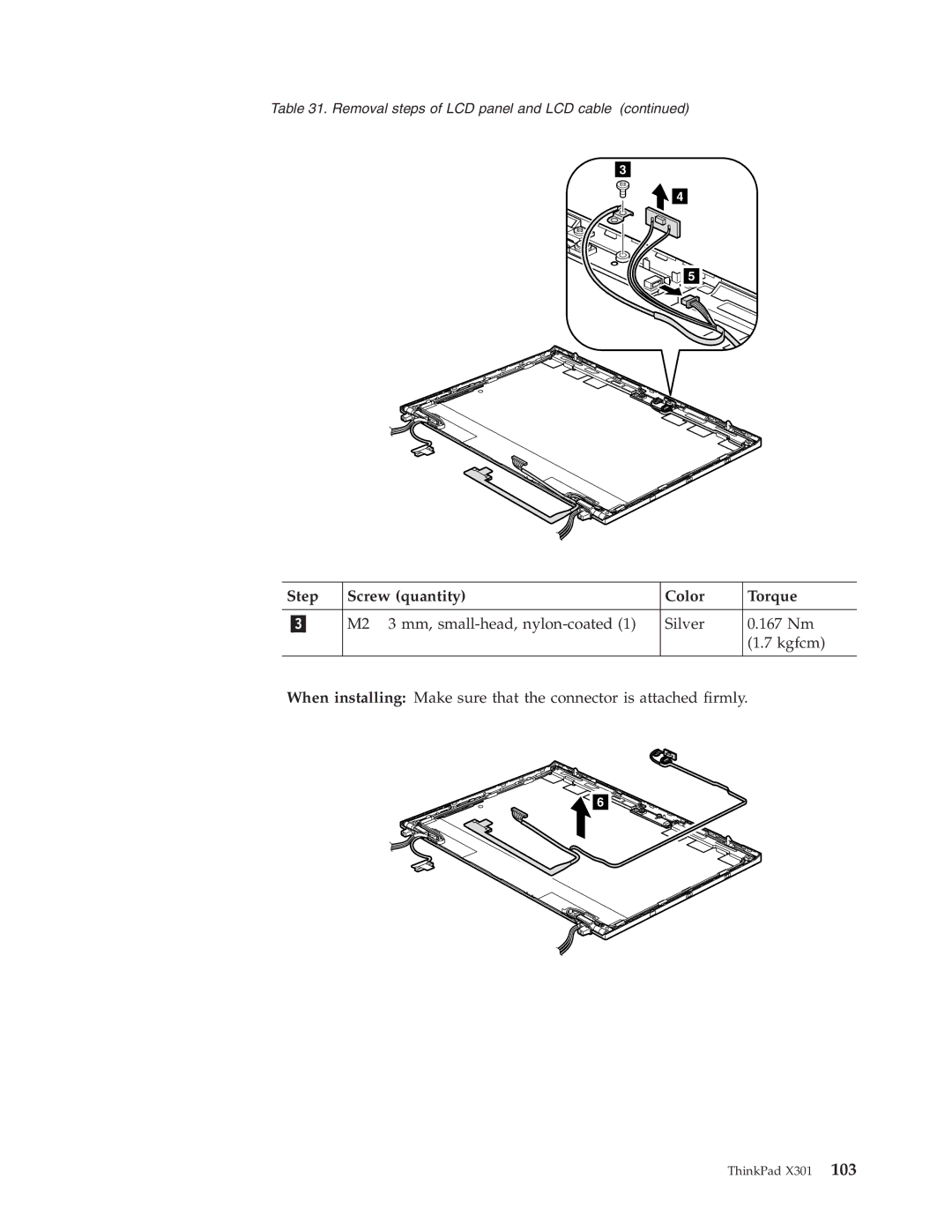 Lenovo 27763PU, 27763DU, 27763CU manual Step Screw quantity Color Torque 