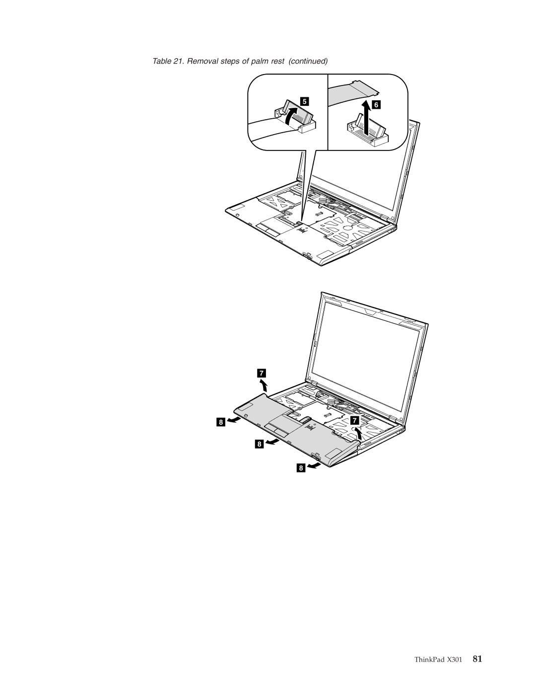 Lenovo 27763CU, 27763PU, 27763DU manual Removal steps of palm rest 