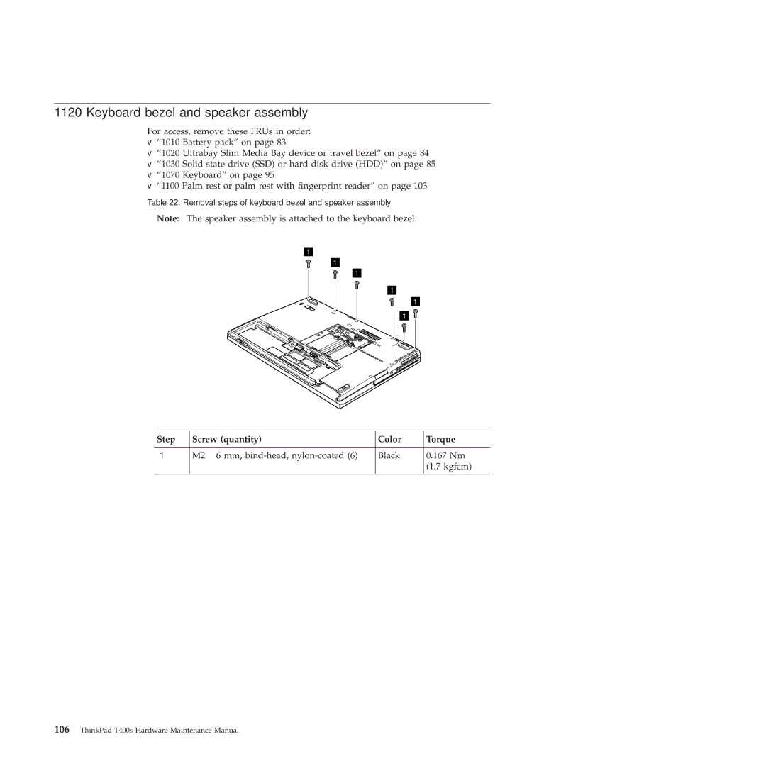 Lenovo 28155YU, 28155XU, 2808DKU manual Keyboard bezel and speaker assembly 